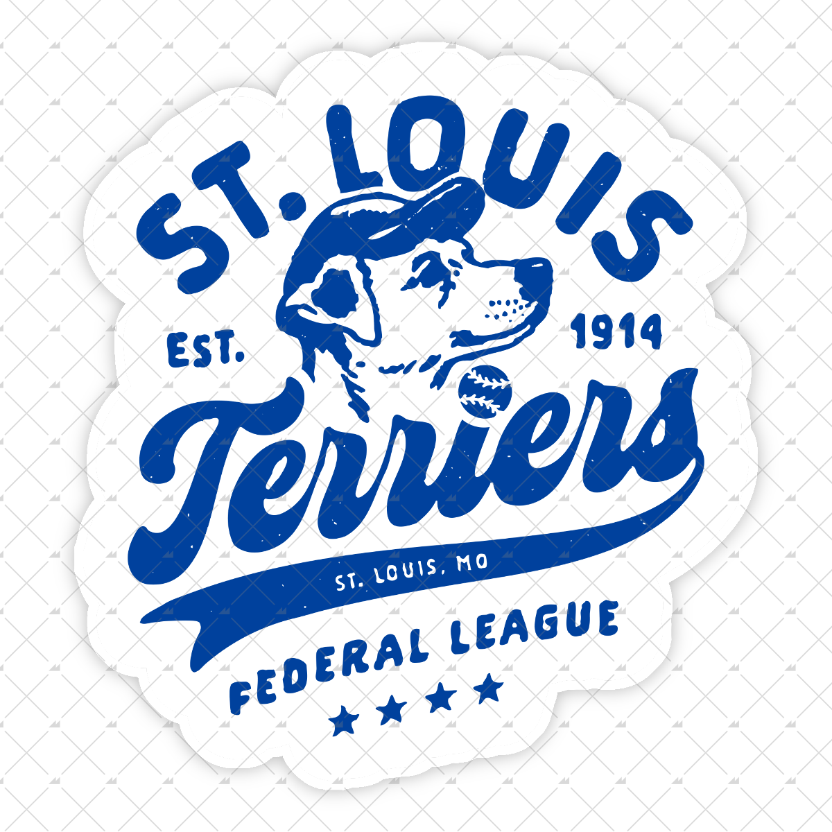 St. Louis Terriers - Missouri - Vintage Defunct Baseball Teams - Sticker