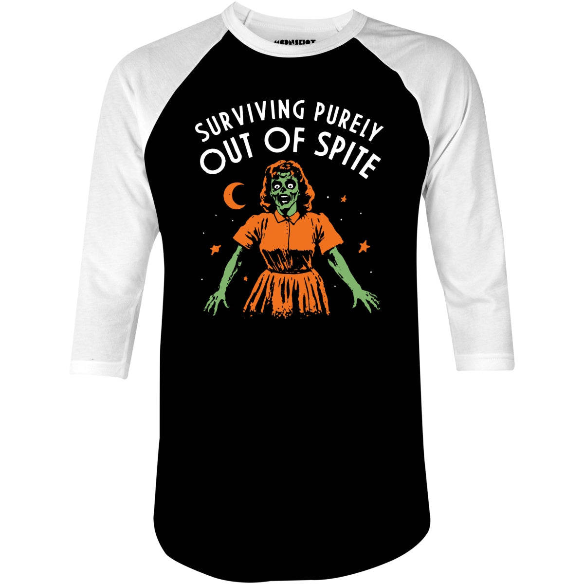 Surviving Purely Out of Spite - 3/4 Sleeve Raglan T-Shirt