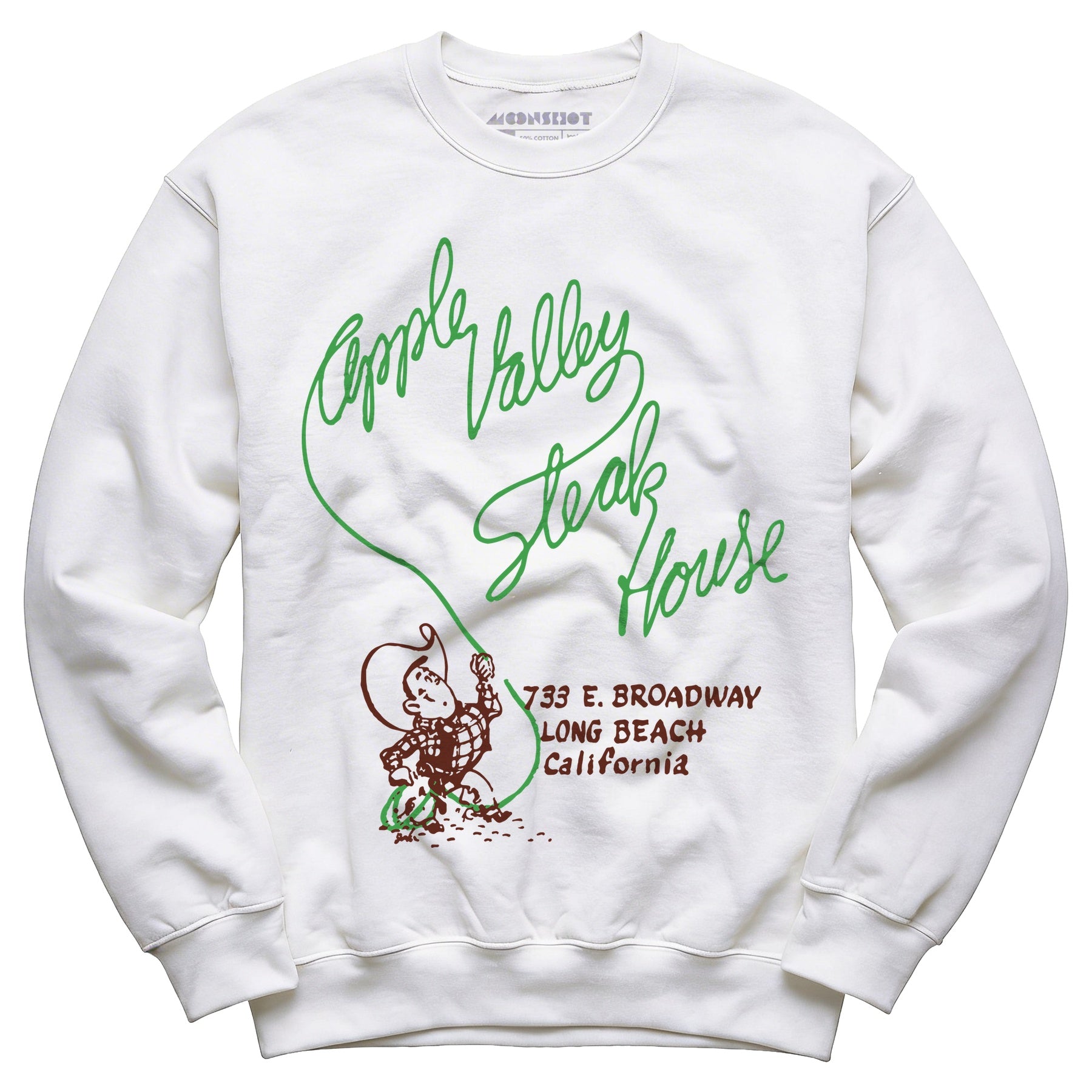 Apple Valley Steak House - Long Beach, CA - Vintage Restaurant - Unisex Sweatshirt