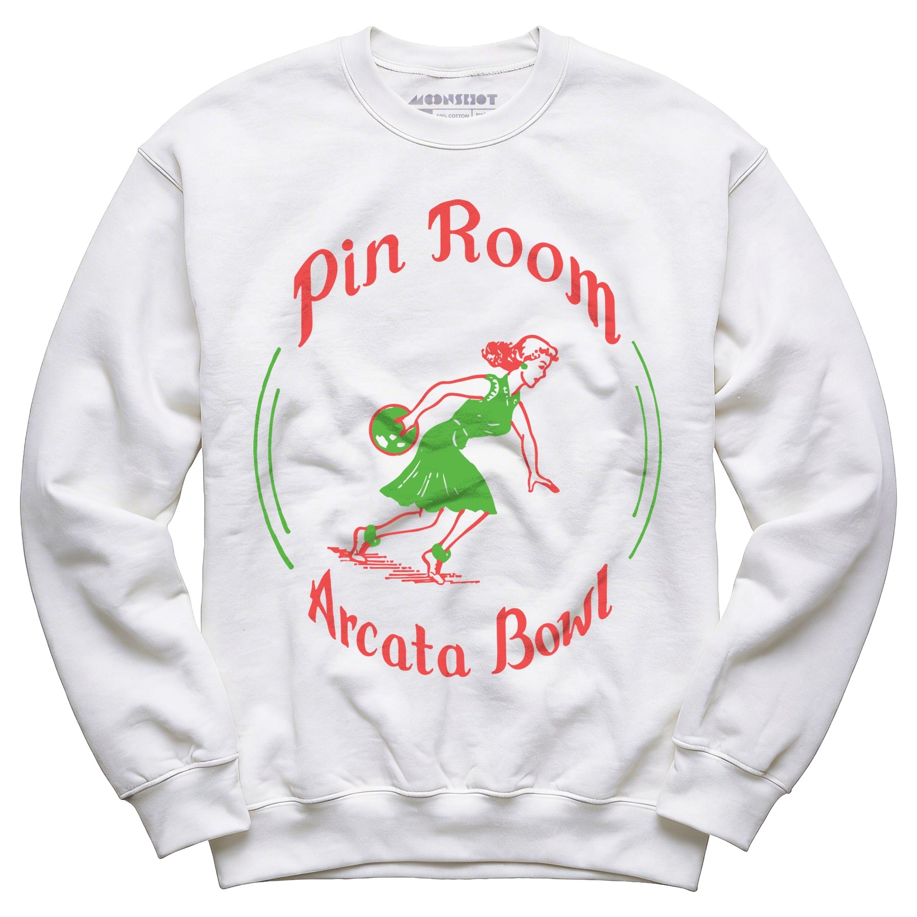 Arcata Bowl Pin Room - Arcata, CA - Vintage Bowling Alley - Unisex Sweatshirt
