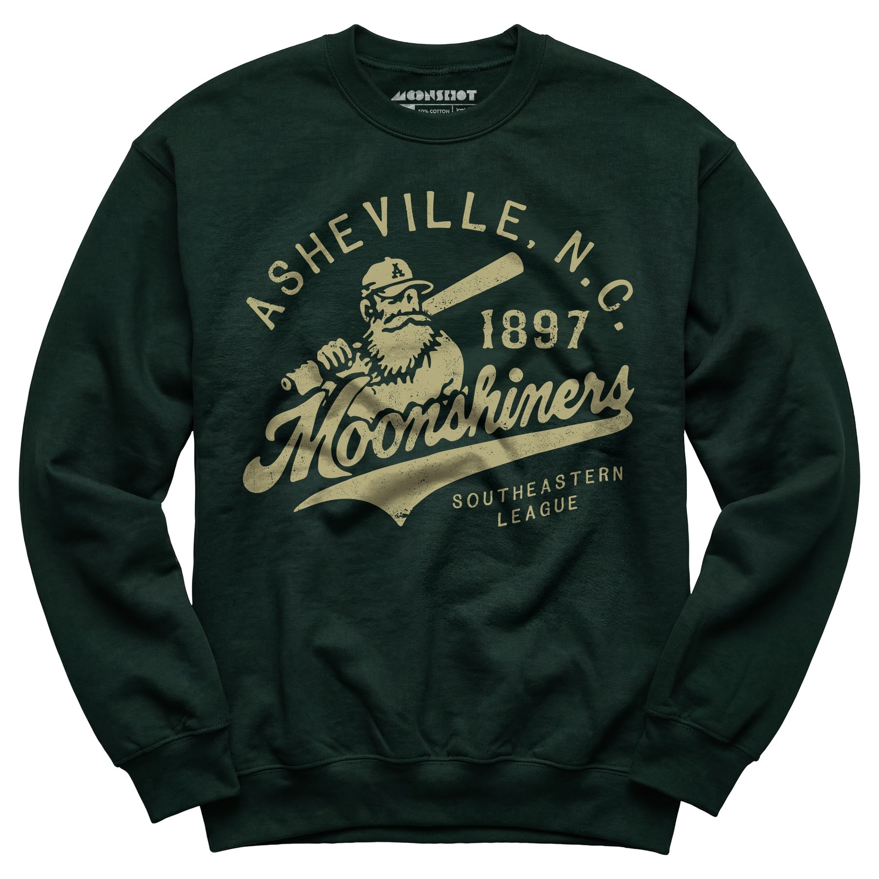 Asheville Moonshiners - North Carolina - Vintage Defunct Baseball Teams - Unisex Sweatshirt