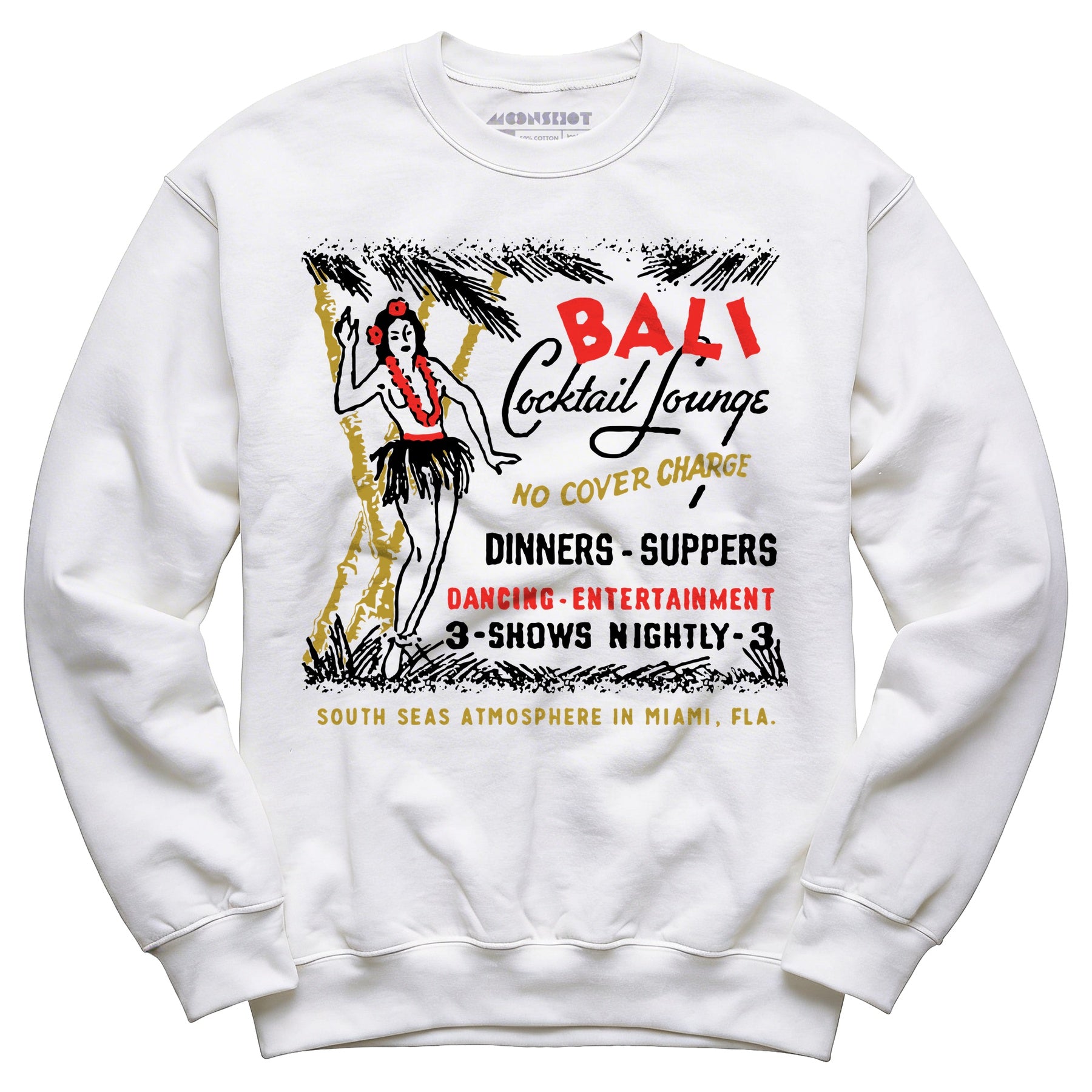Bali Cocktail Lounge - Miami, FL - Vintage Tiki Bar - Unisex Sweatshirt