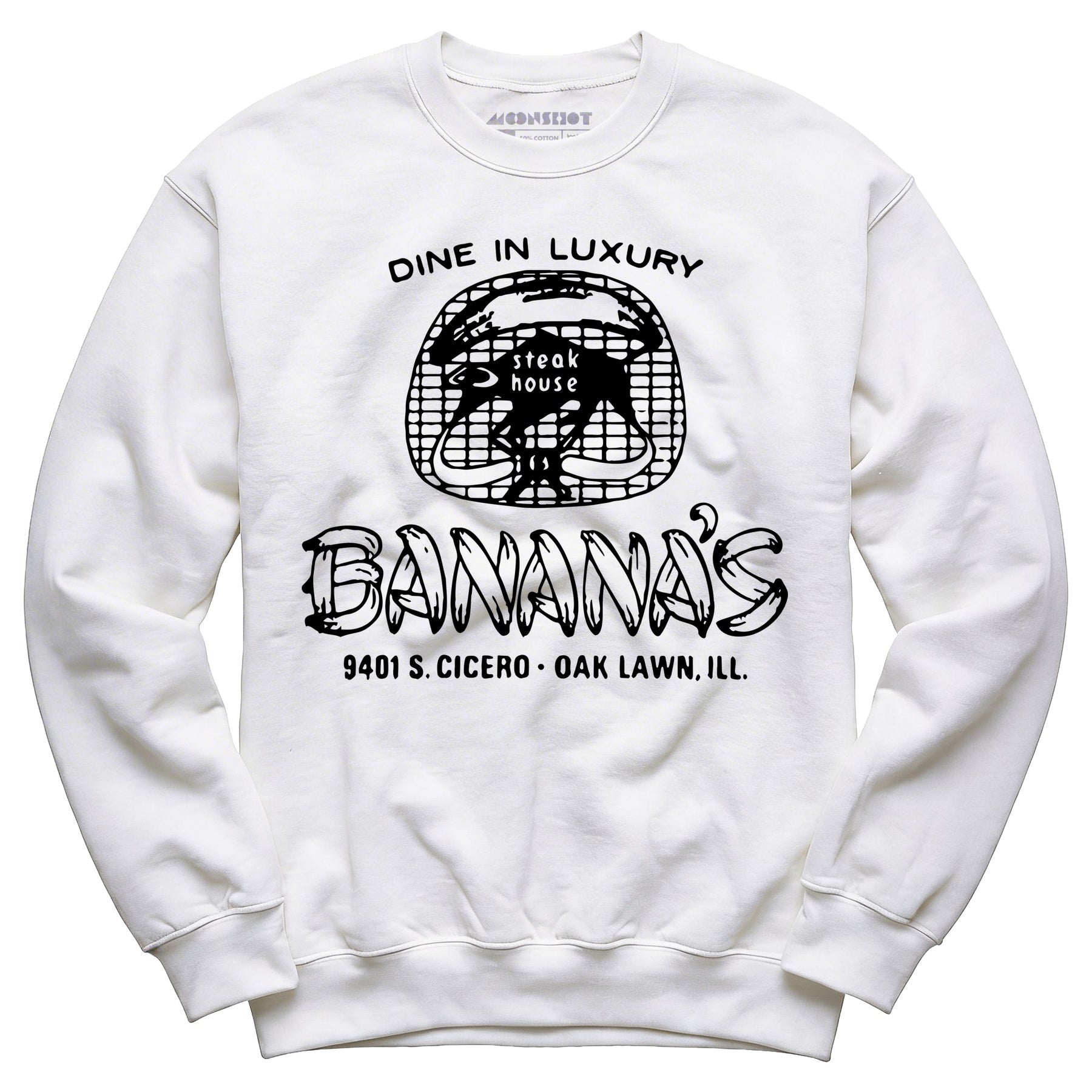 Banana's Steak House v2 - Oak Lawn, IL - Vintage Restaurant - Unisex Sweatshirt