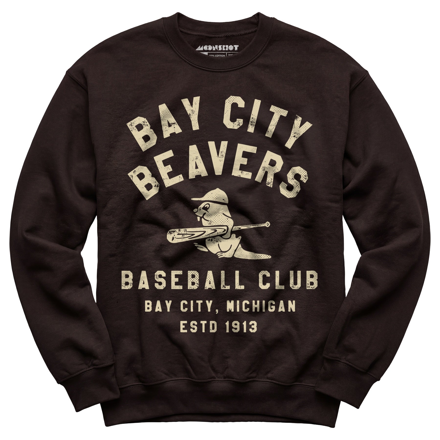 Bay City Beavers - Michigan - Vintage Defunct Baseball Teams - Unisex Sweatshirt