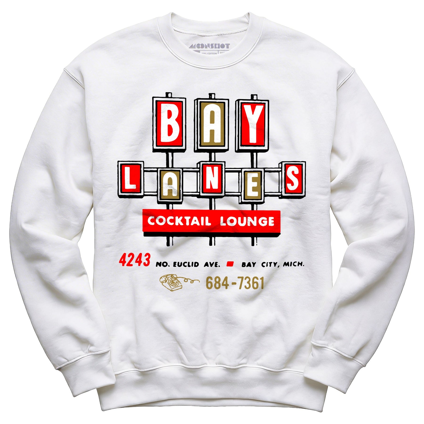 Bay Lanes - Bay City, MI - Vintage Bowling Alley - Unisex Sweatshirt