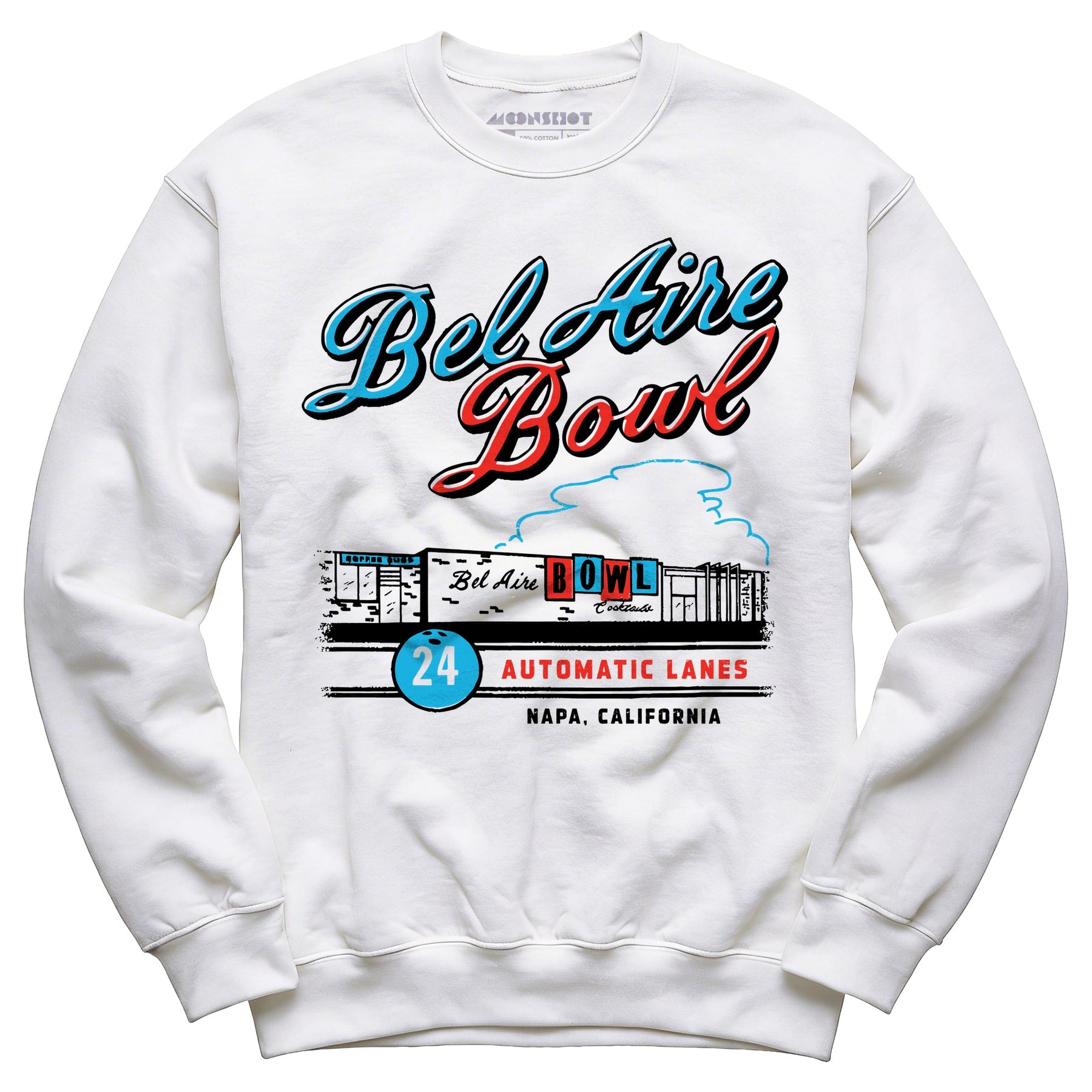 Bel Aire Bowl - Napa, CA - Vintage Bowling Alley - Unisex Sweatshirt