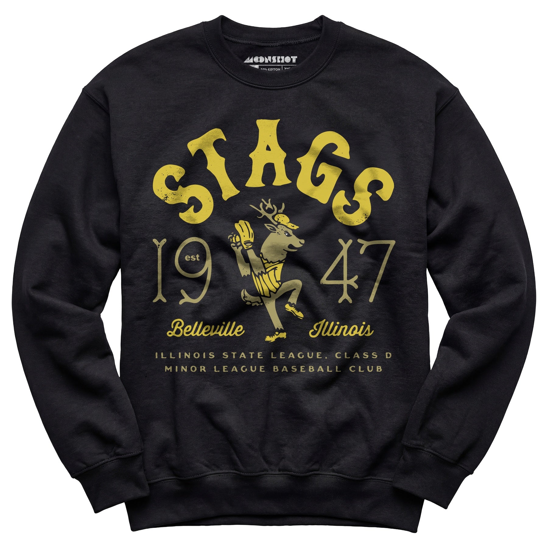 Belleville Stags - Illinois - Vintage Defunct Baseball Teams - Unisex Sweatshirt