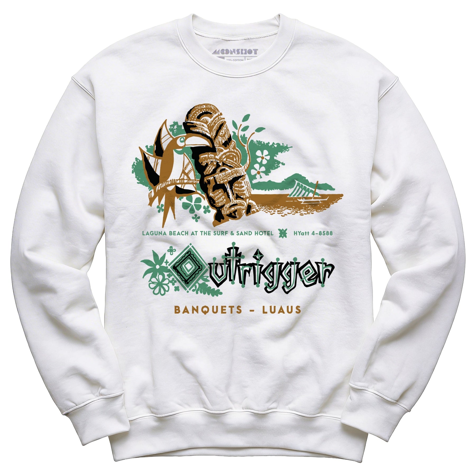 Billingsley's Outrigger v3 - Laguna Beach, CA - Vintage Tiki Bar - Unisex Sweatshirt