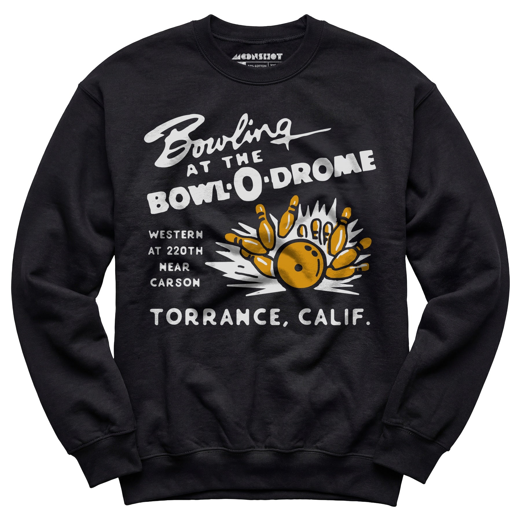Bowl-o-Drome - Torrance, CA - Vintage Bowling Alley - Unisex Sweatshirt