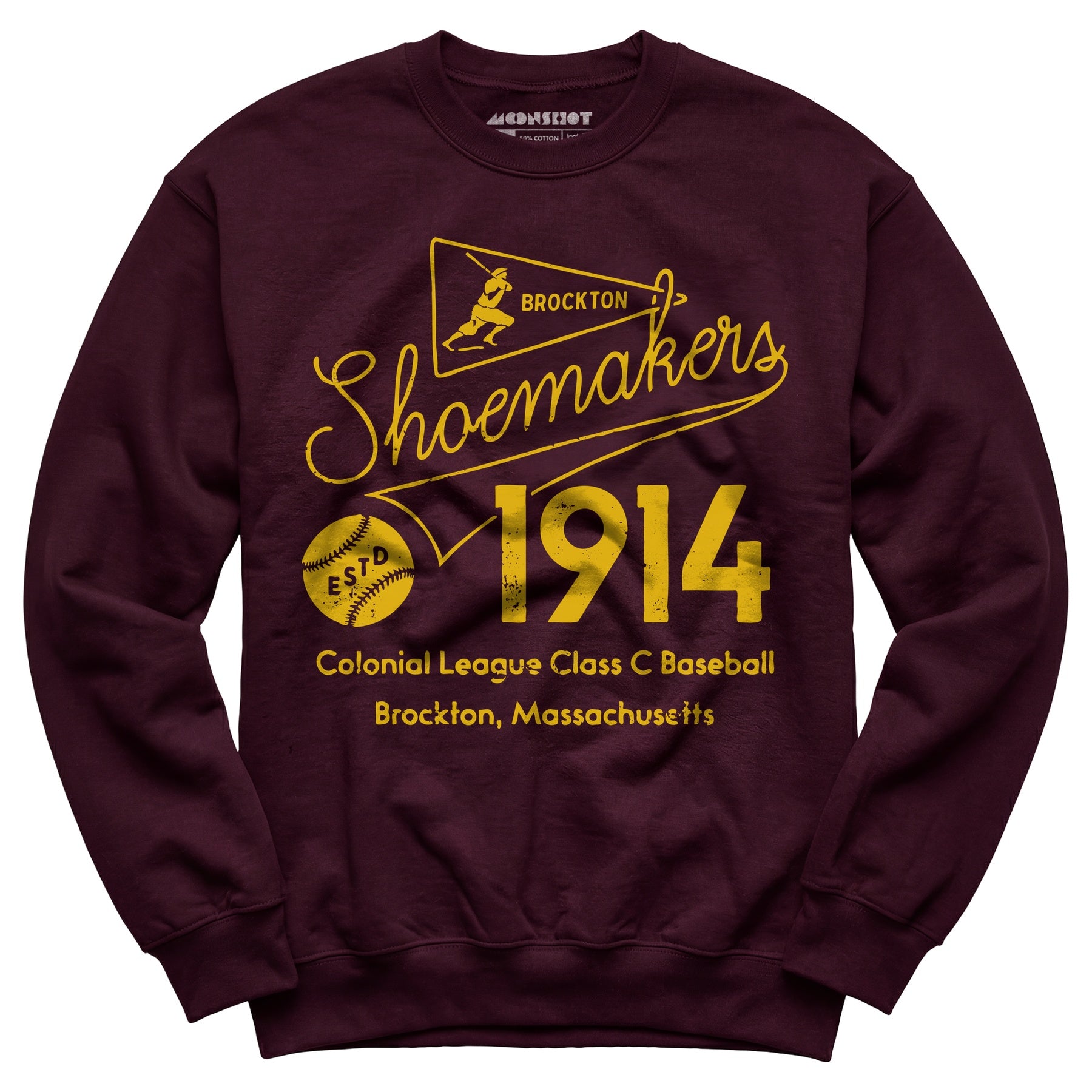 Brockton Shoemakers - Massachusetts - Vintage Defunct Baseball Teams - Unisex Sweatshirt