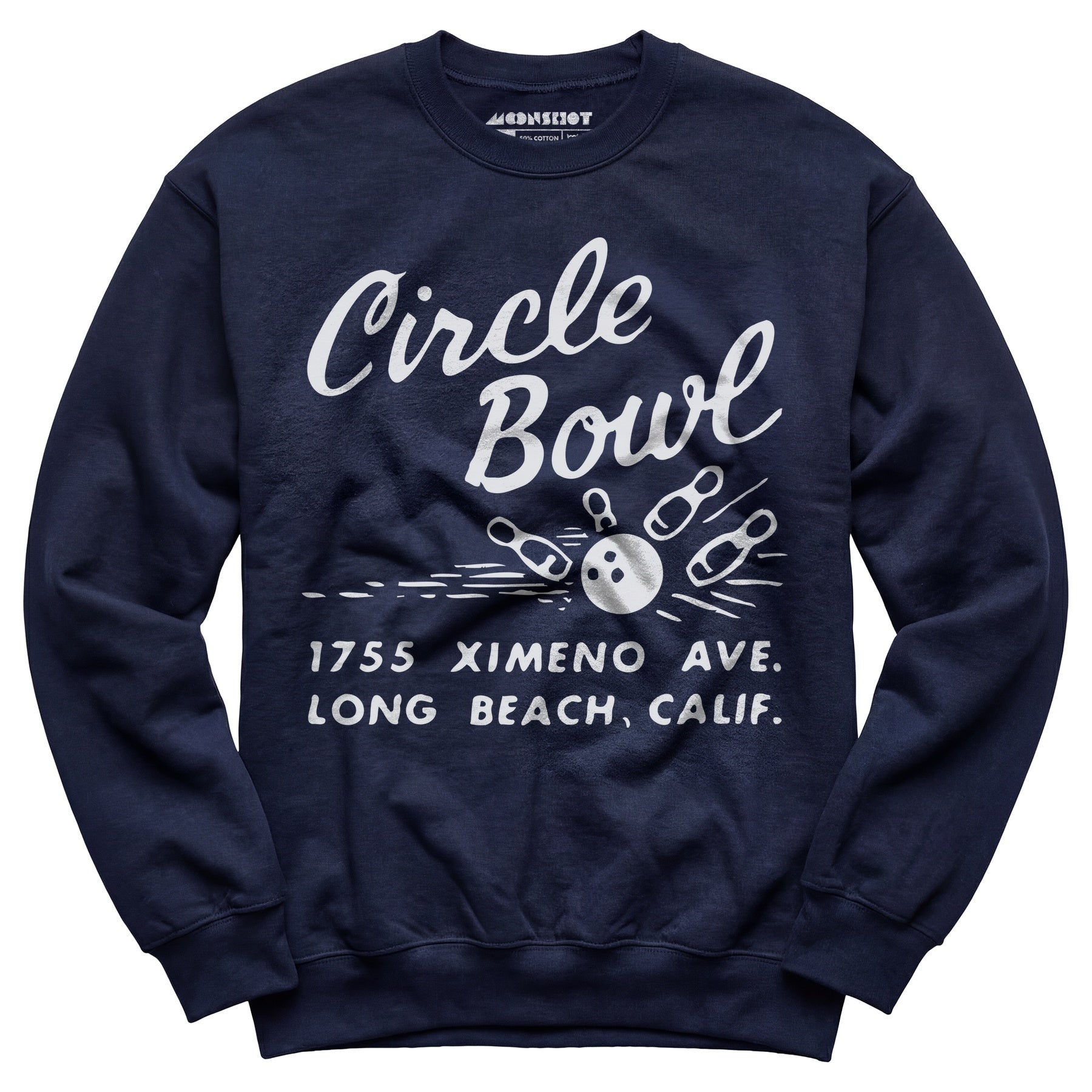 Circle Bowl - Long Beach, CA - Vintage Bowling Alley - Unisex Sweatshirt