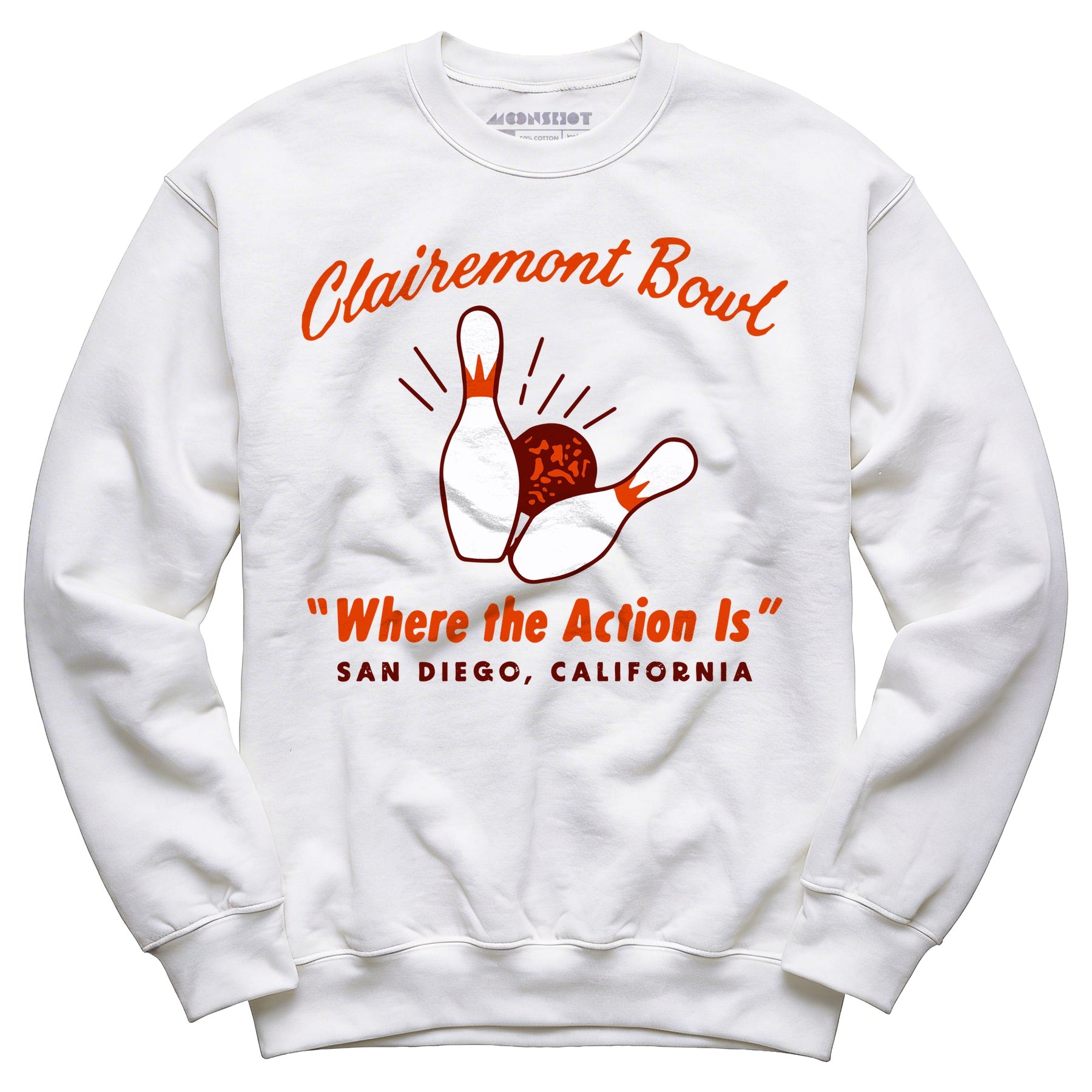 Clairemont Bowl - San Diego, CA - Vintage Bowling Alley - Unisex Sweatshirt
