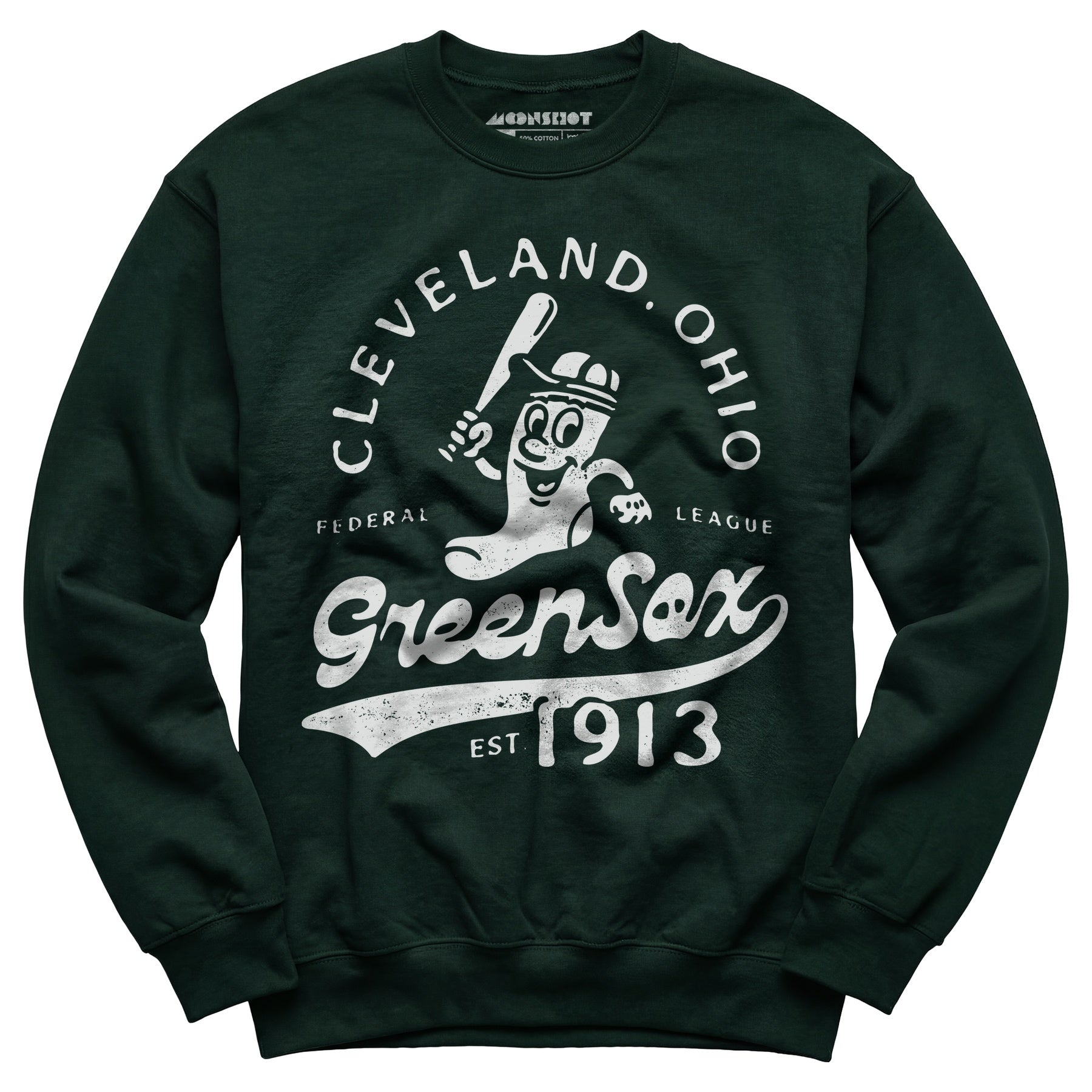 Cleveland Green Sox - Ohio - Vintage Defunct Baseball Teams - Unisex Sweatshirt