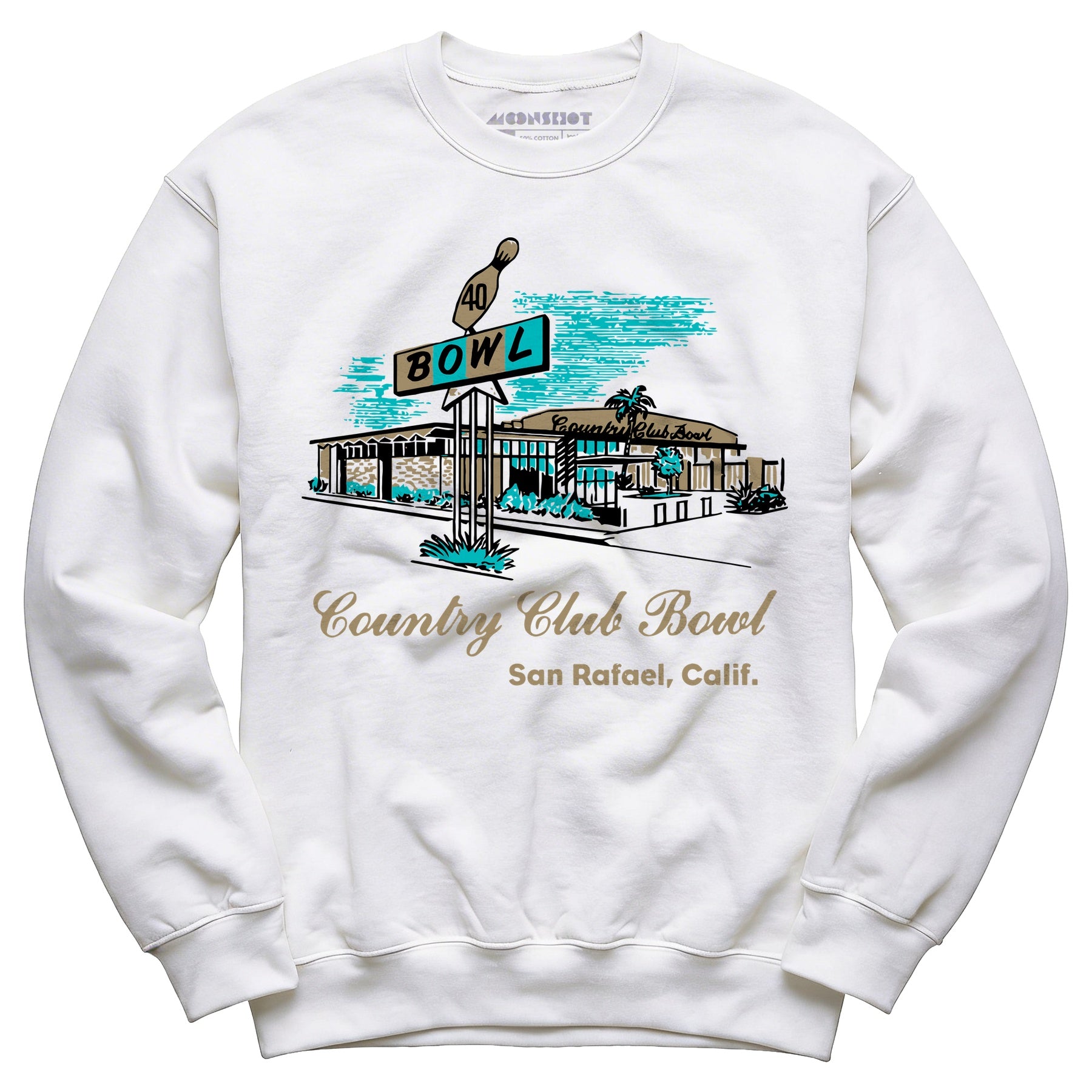 Country Club Bowl - San Rafael, CA - Vintage Bowling Alley - Unisex Sweatshirt
