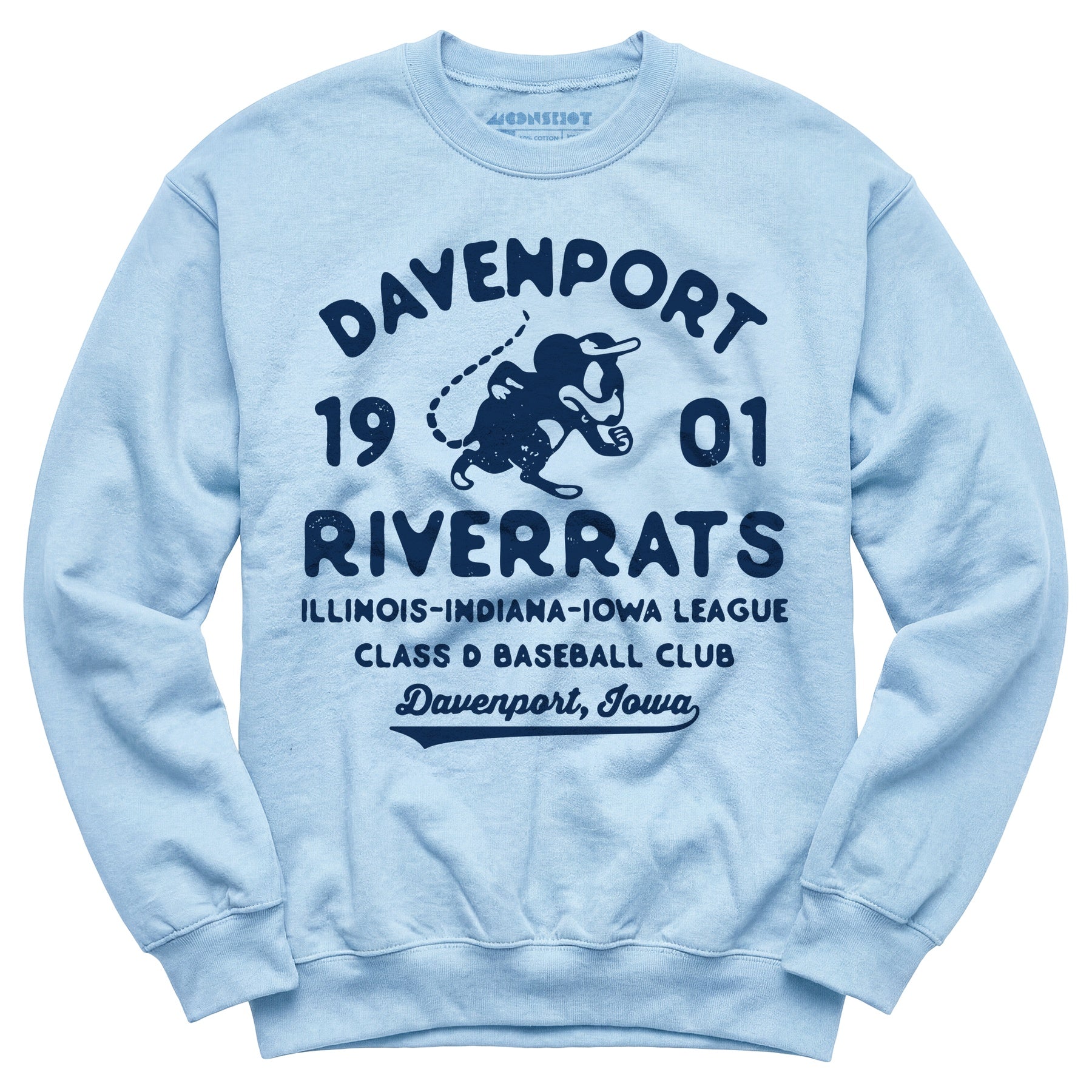 Davenport River Rats - Iowa - Vintage Defunct Baseball Teams - Unisex Sweatshirt
