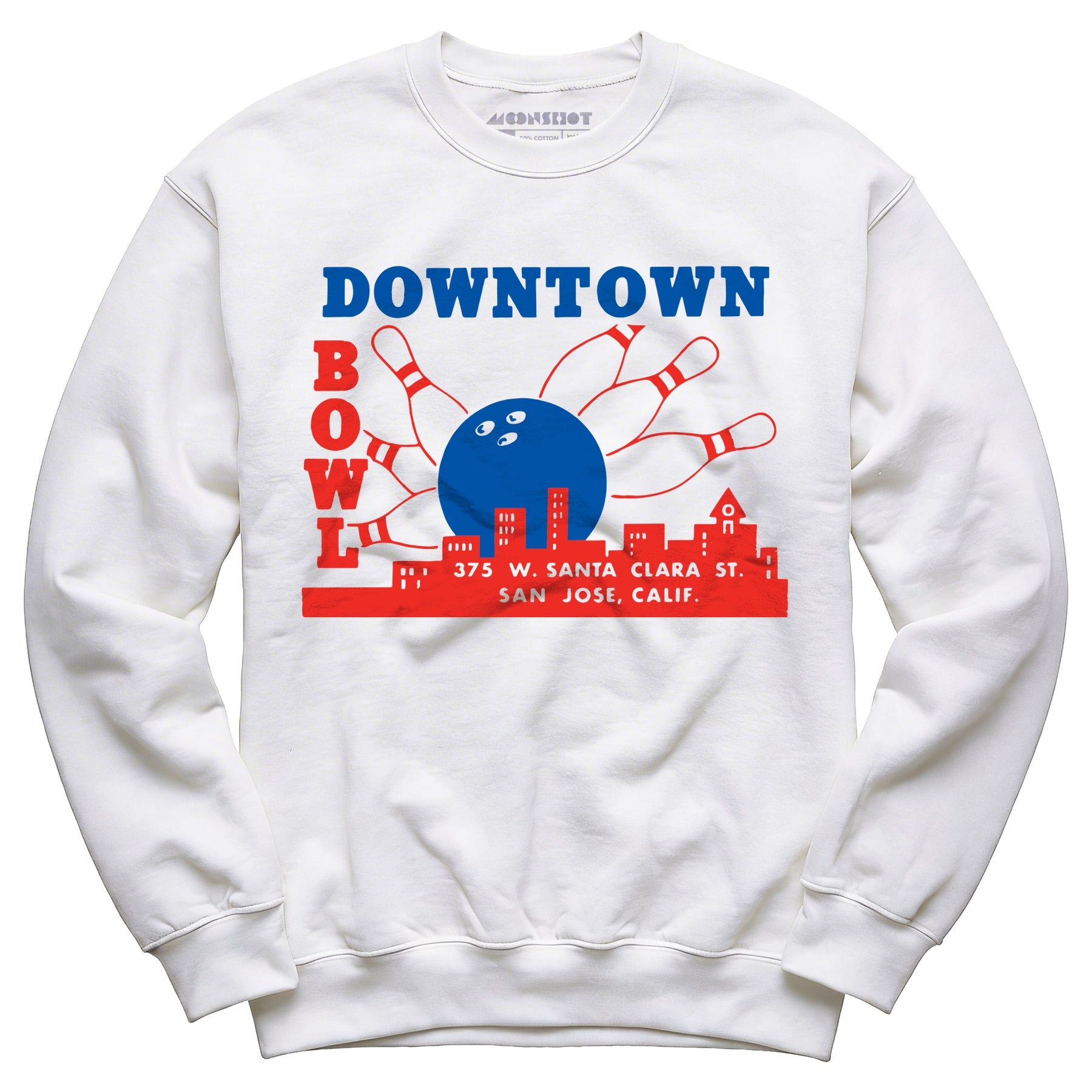 Downtown Bowl - San Jose, CA - Vintage Bowling Alley - Unisex Sweatshirt