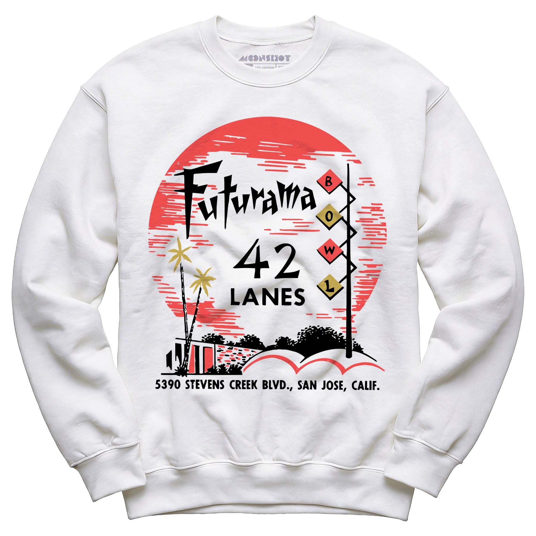 Futurama Lanes - San Jose, CA - Vintage Bowling Alley - Unisex Sweatshirt