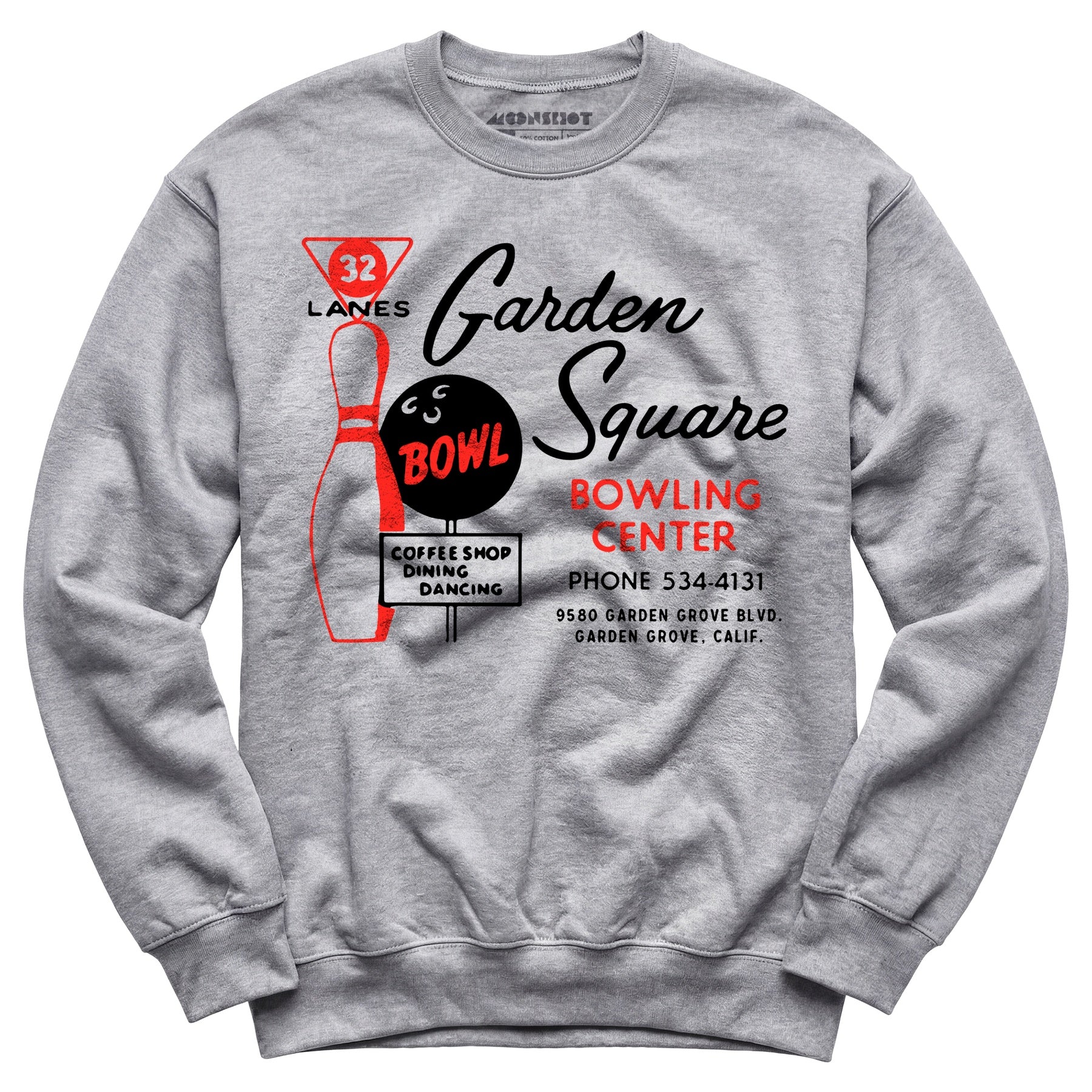 Garden Square Lanes - Garden Grove, CA - Vintage Bowling Alley - Unisex Sweatshirt
