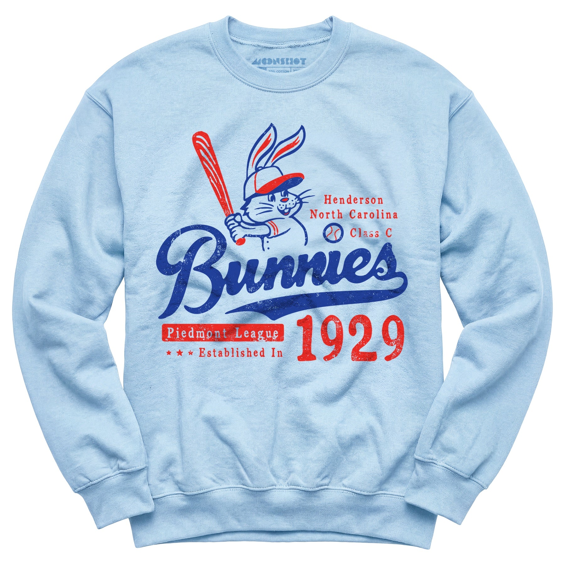 Henderson Bunnies - North Carolina - Vintage Defunct Baseball Teams - Unisex Sweatshirt