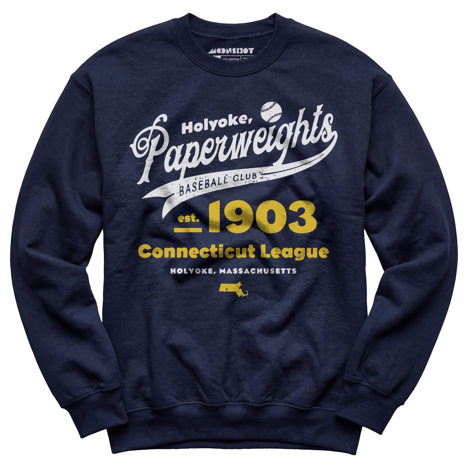 Holyoke Paperweights - Massachusetts - Vintage Defunct Baseball Teams - Unisex Sweatshirt