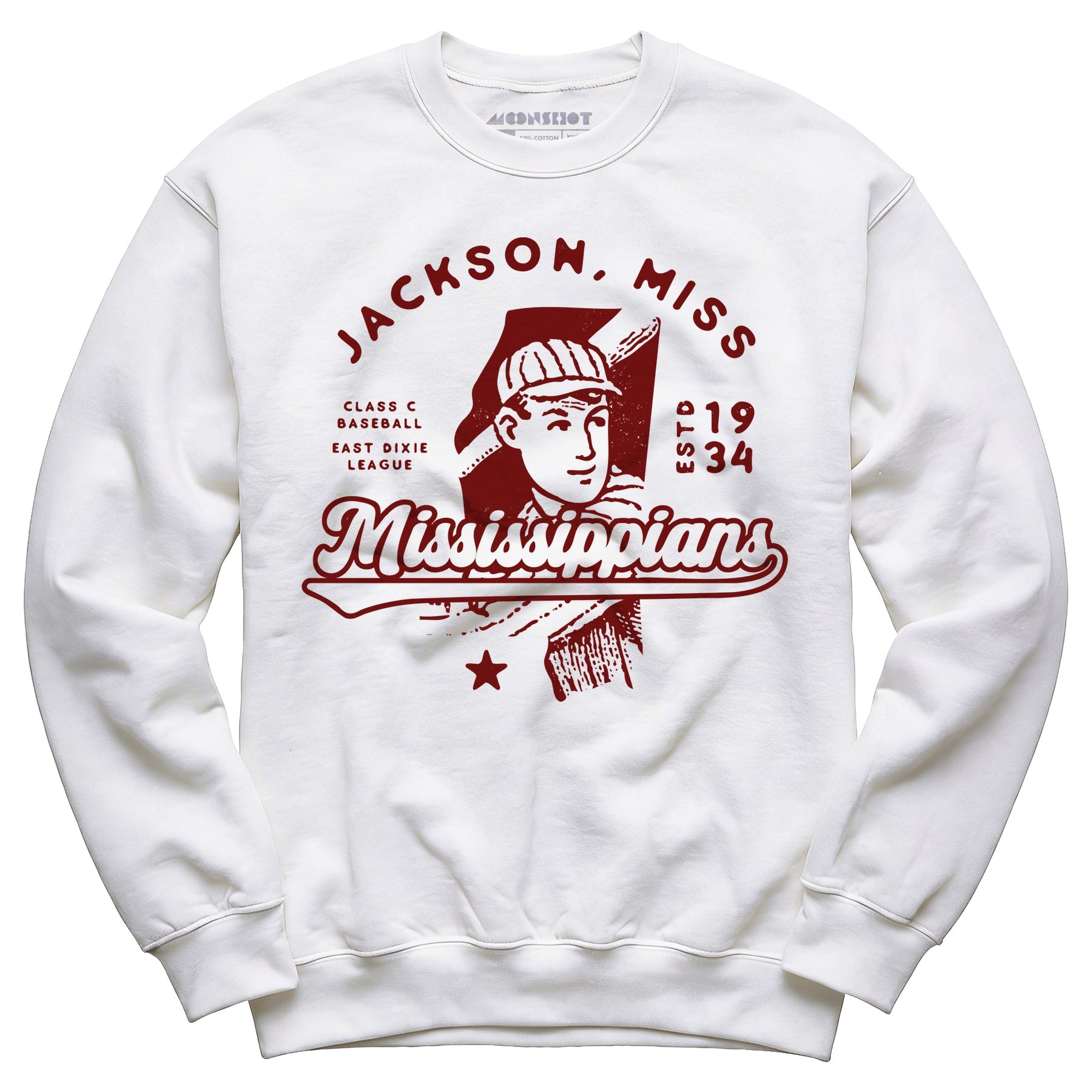 Jackson Mississippians - Mississippi - Vintage Defunct Baseball Teams - Unisex Sweatshirt