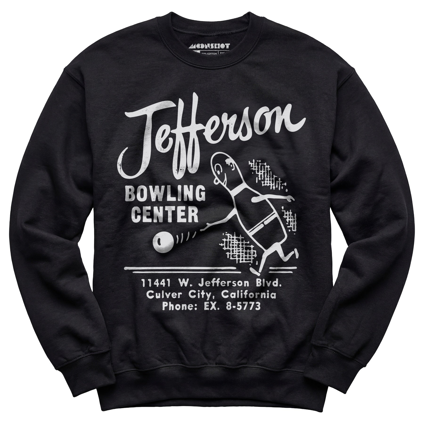 Jefferson Bowling Center - Culver City, CA - Vintage Bowling Alley - Unisex Sweatshirt