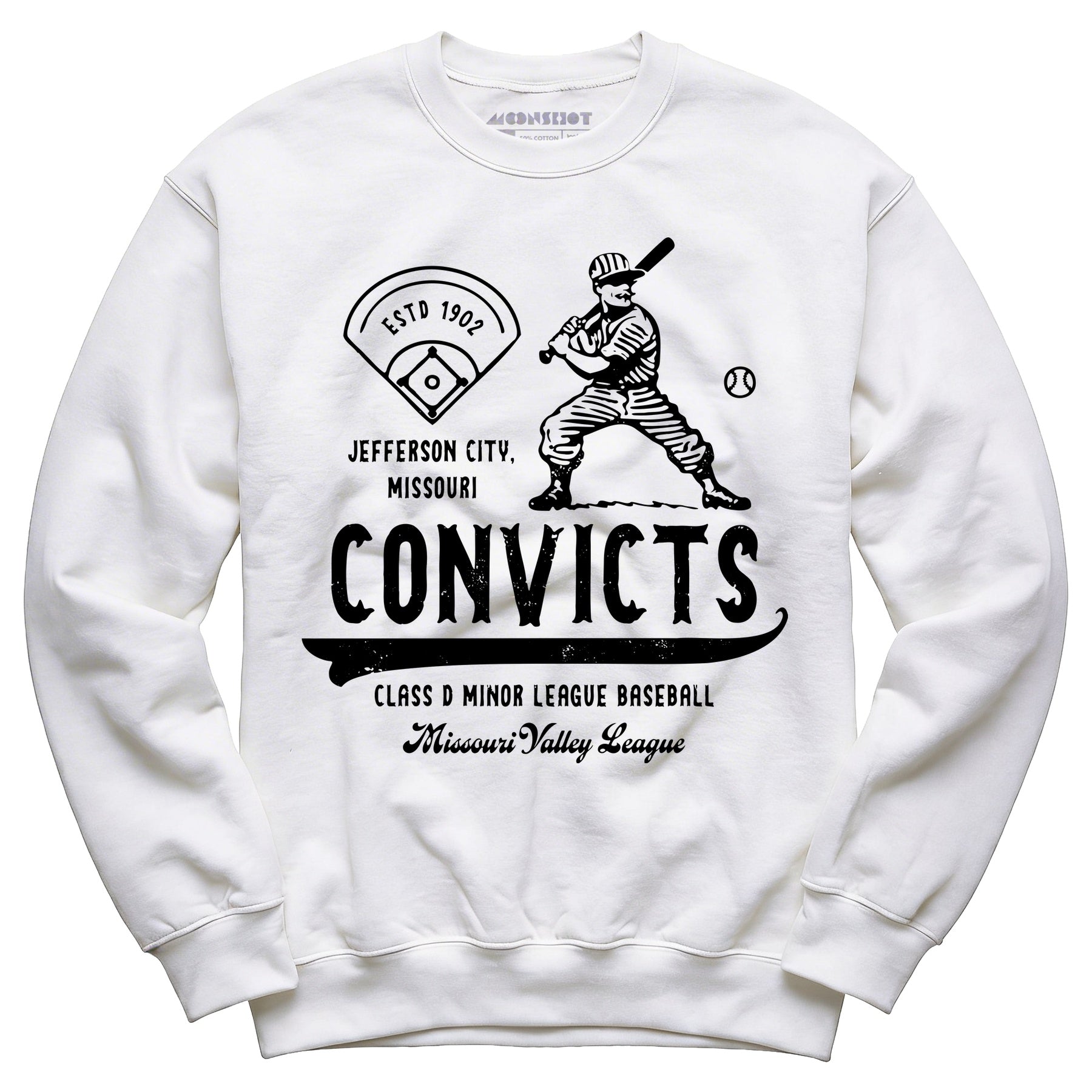 Jefferson City Convicts - Missouri - Vintage Defunct Baseball Teams - Unisex Sweatshirt