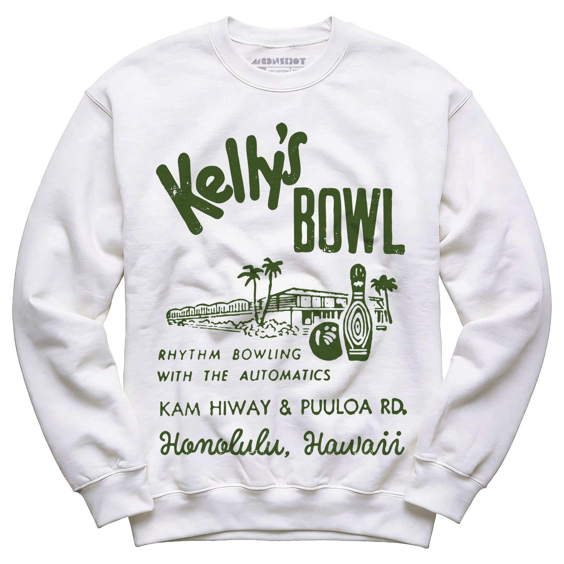 Kelly's Bowl - Honolulu, HI - Vintage Bowling Alley - Unisex Sweatshirt