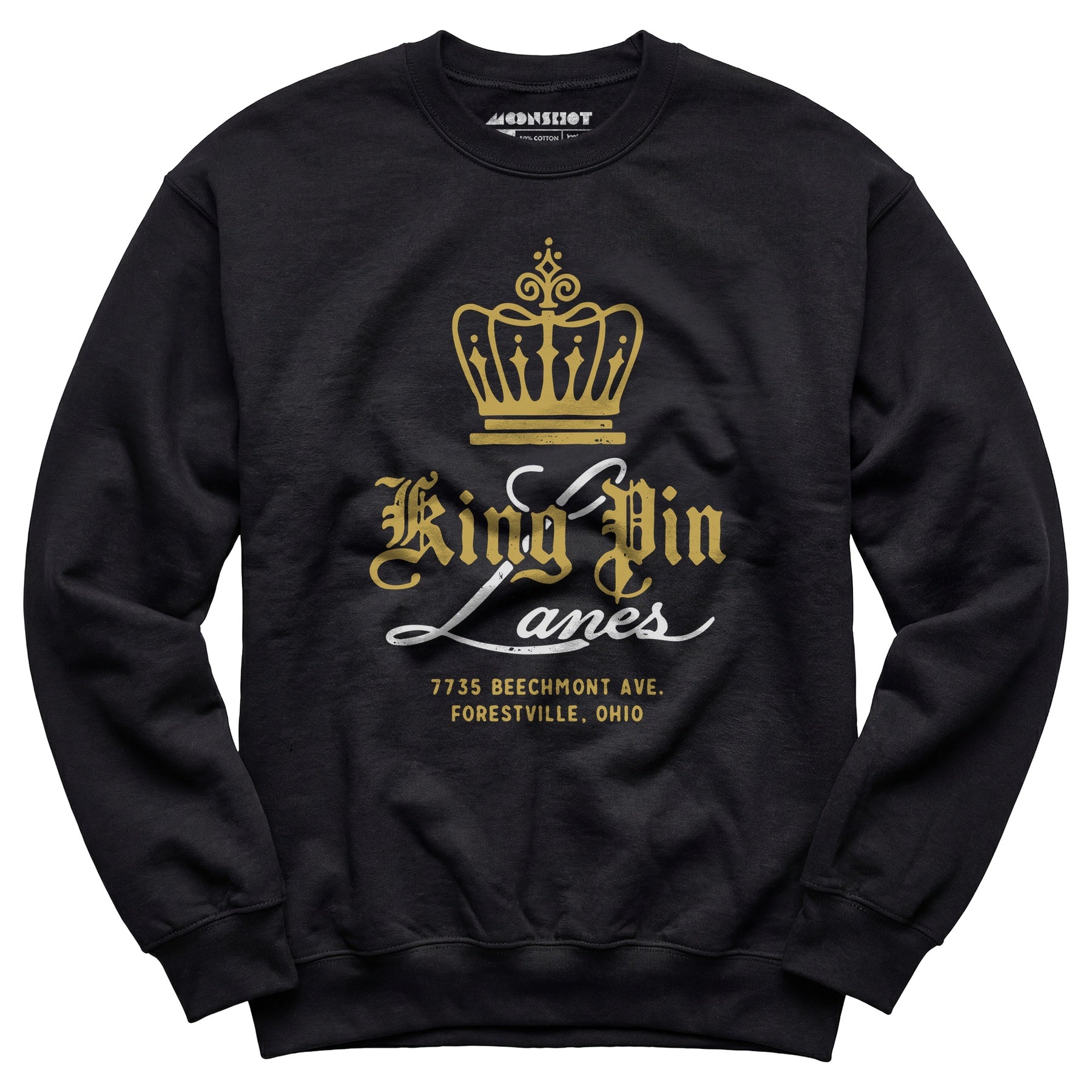 King Pin Lanes - Forestville, OH - Vintage Bowling Alley - Unisex Sweatshirt