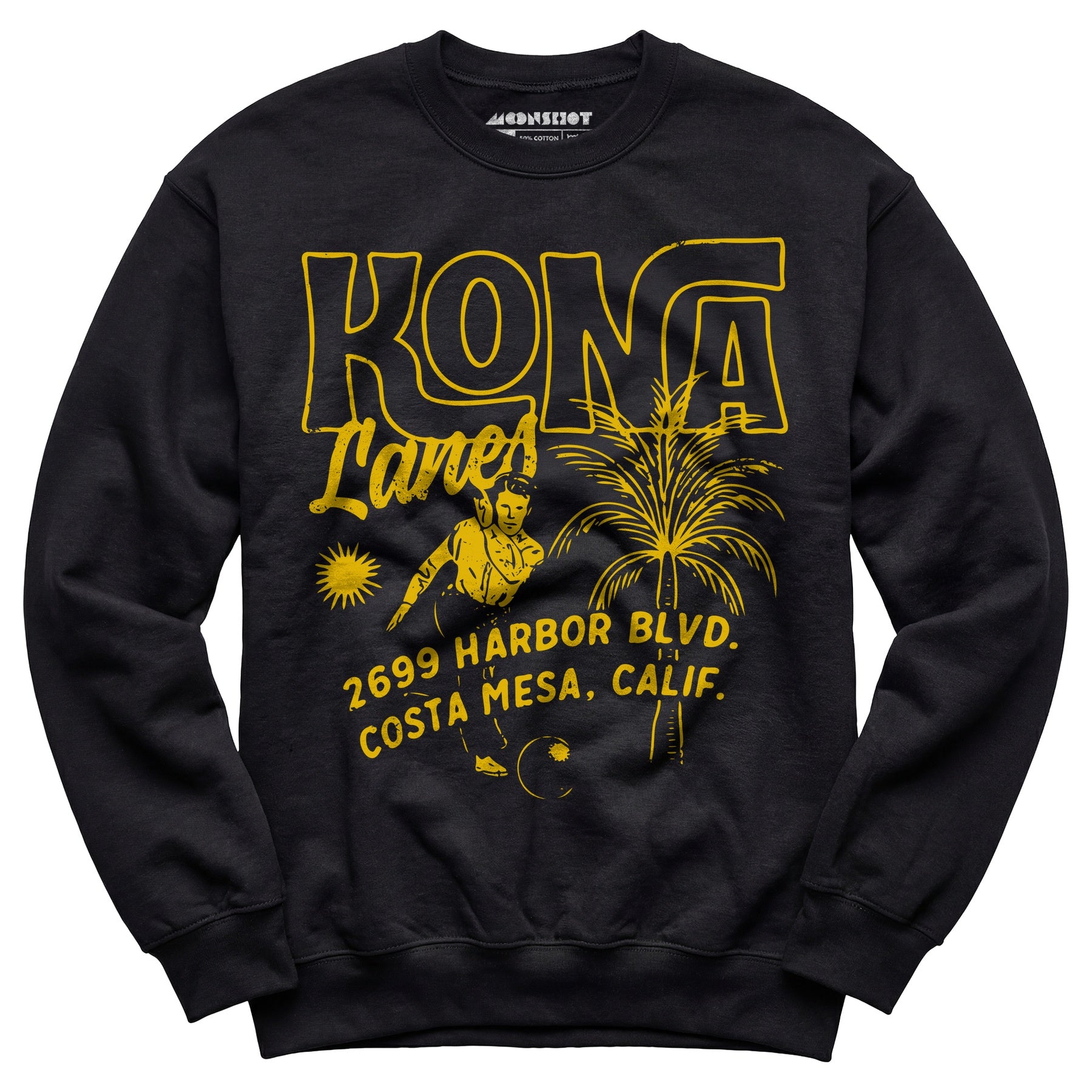 Kona Lanes v3 - Costa Mesa, CA - Vintage Bowling Alley - Unisex Sweatshirt