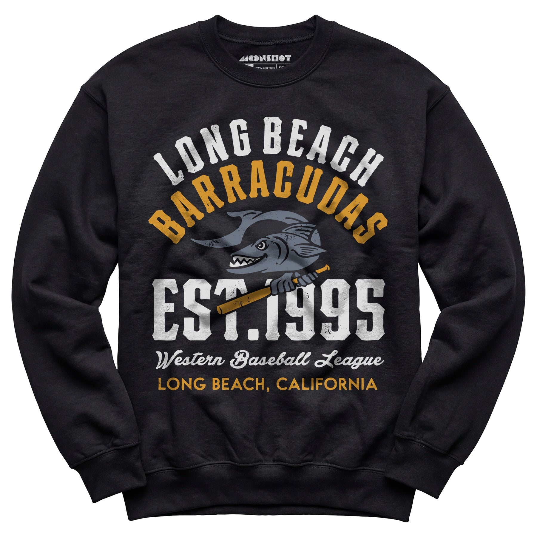 Long Beach Barracudas - California - Vintage Defunct Baseball Teams - Unisex Sweatshirt