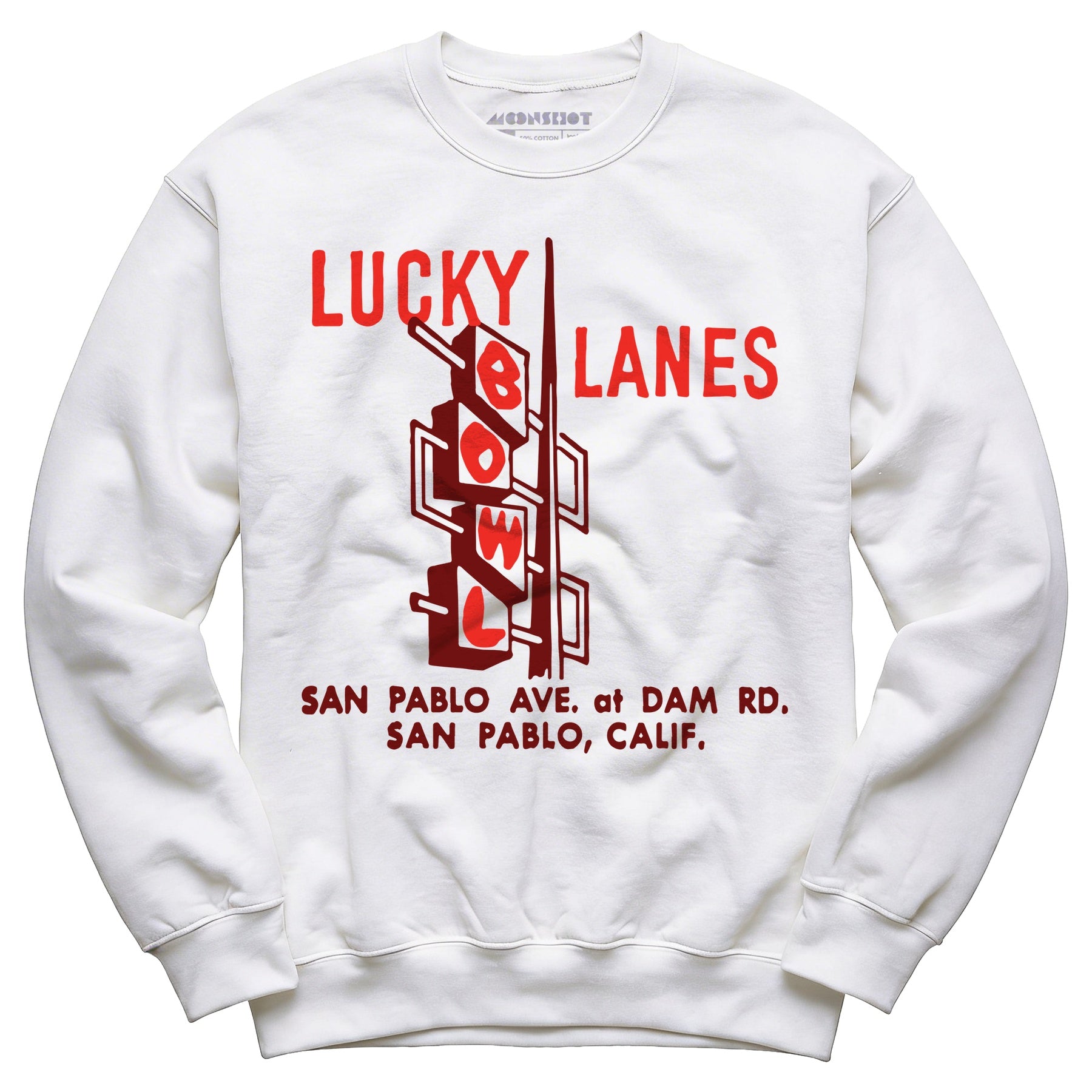 Lucky Lanes - San Pablo, CA - Vintage Bowling Alley - Unisex Sweatshirt