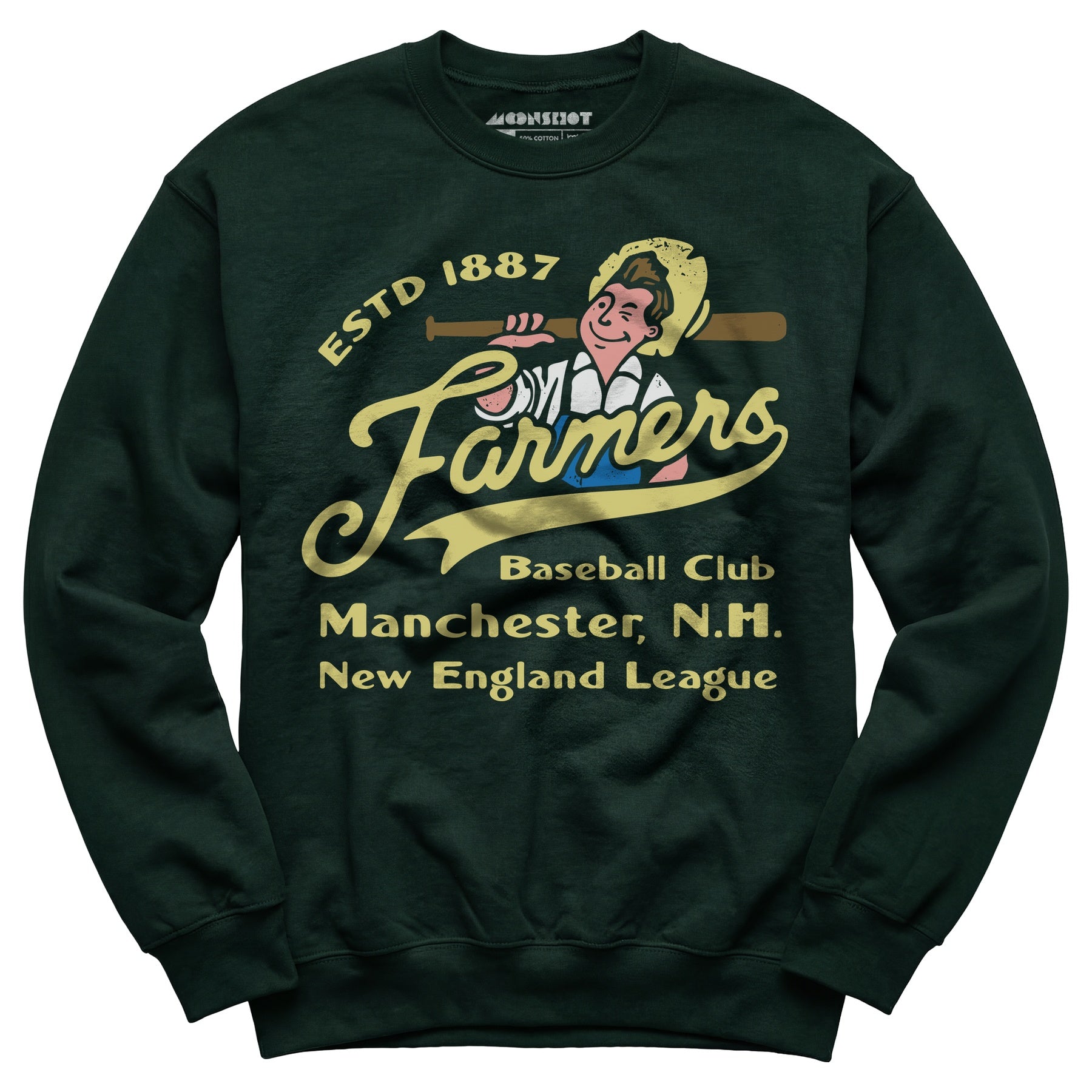 Manchester Farmers - New Hampshire - Vintage Defunct Baseball Teams - Unisex Sweatshirt