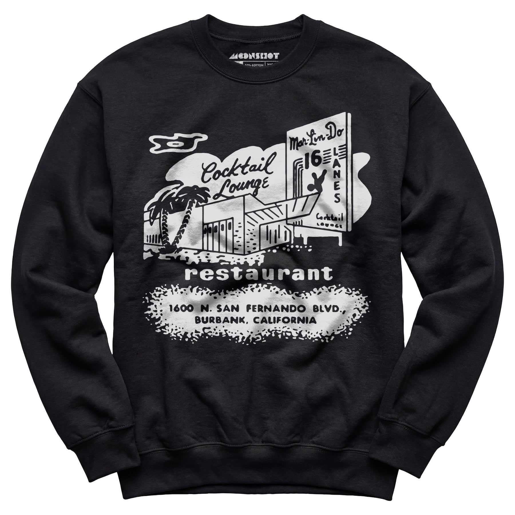 Mar-Lin-Do Lanes - Burbank, CA - Vintage Bowling Alley - Unisex Sweatshirt