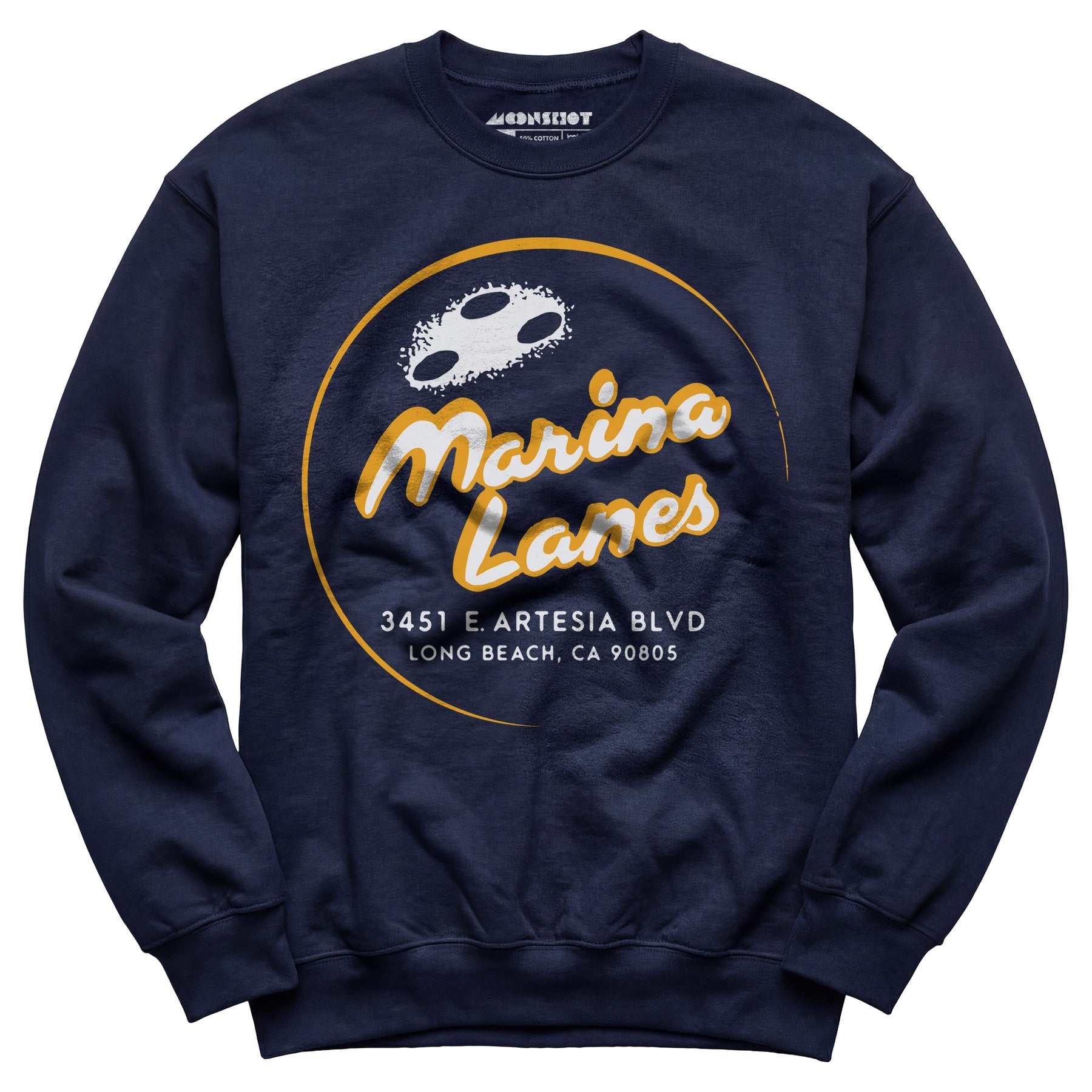 Marina Lanes - Long Beach, CA - Vintage Bowling Alley - Unisex Sweatshirt