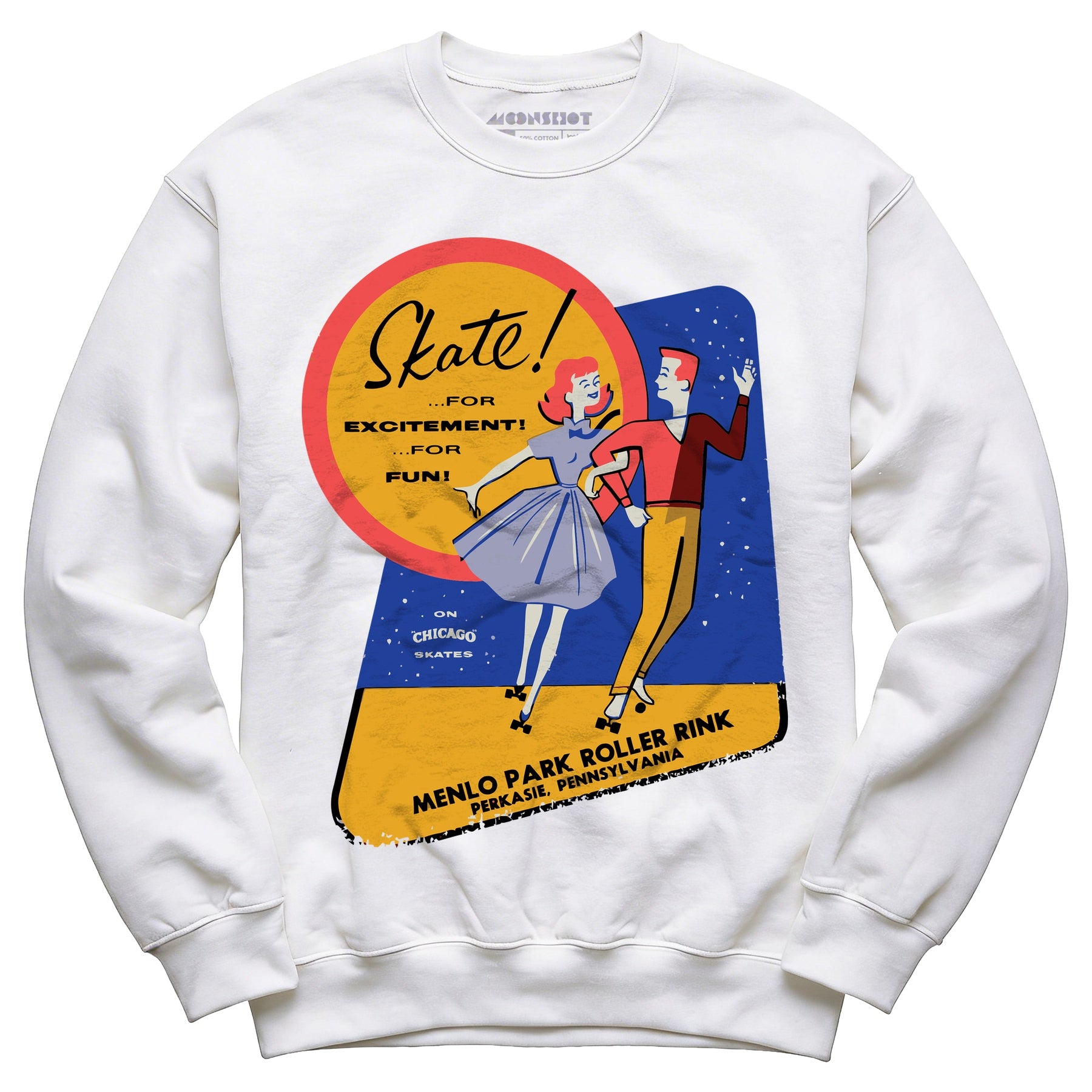 Menlo Park Roller Rink - Perkasie, PA - Vintage Roller Rink - Unisex Sweatshirt