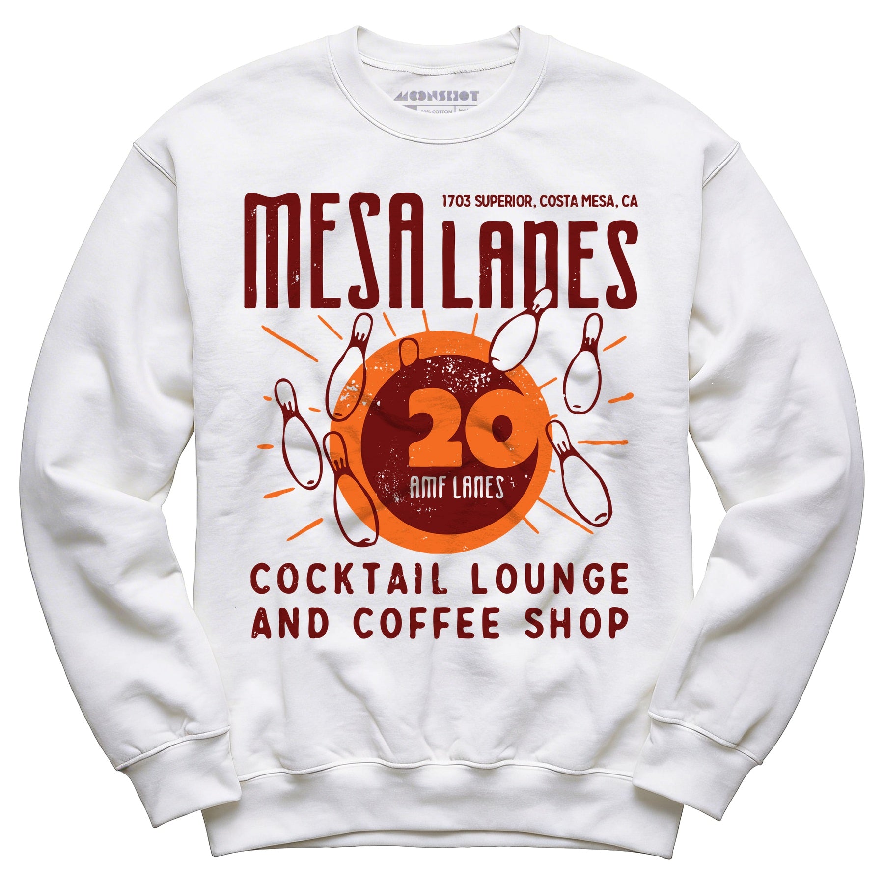 Mesa Lanes - Costa Mesa, CA - Vintage Bowling Alley - Unisex Sweatshirt