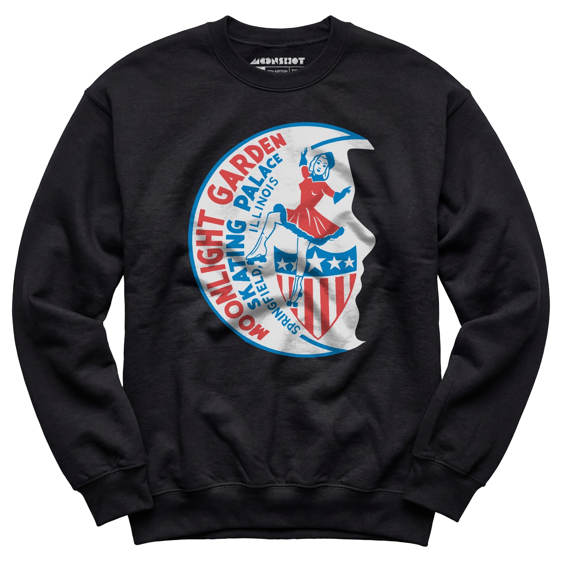 Moonlight Garden Skating Palace - Springfield, IL - Vintage Roller Rink - Unisex Sweatshirt
