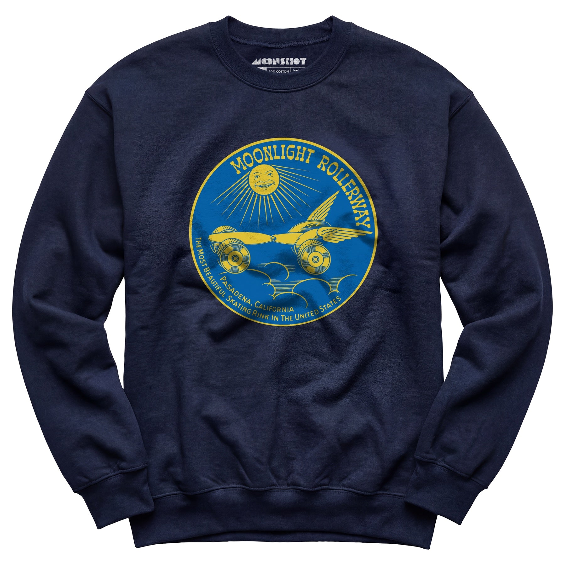 Moonlight Rollerway - Pasadena, CA - Vintage Roller Rink - Unisex Sweatshirt