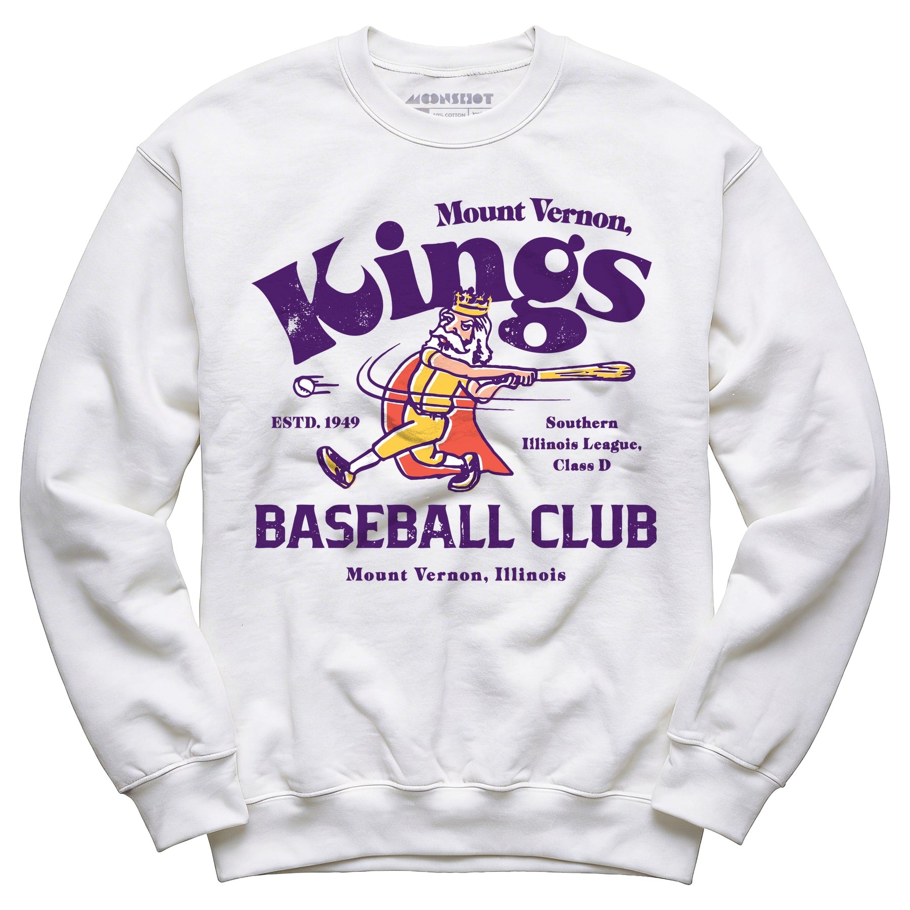 Mount Vernon Kings - Illinois - Vintage Defunct Baseball Teams - Unisex Sweatshirt