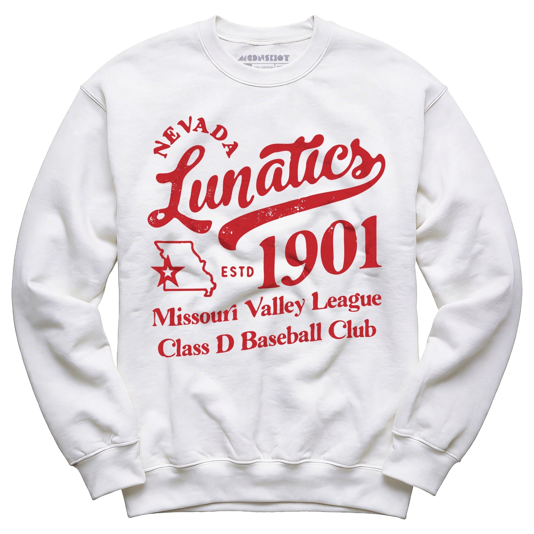 Nevada Lunatics - Missouri - Vintage Defunct Baseball Teams - Unisex Sweatshirt