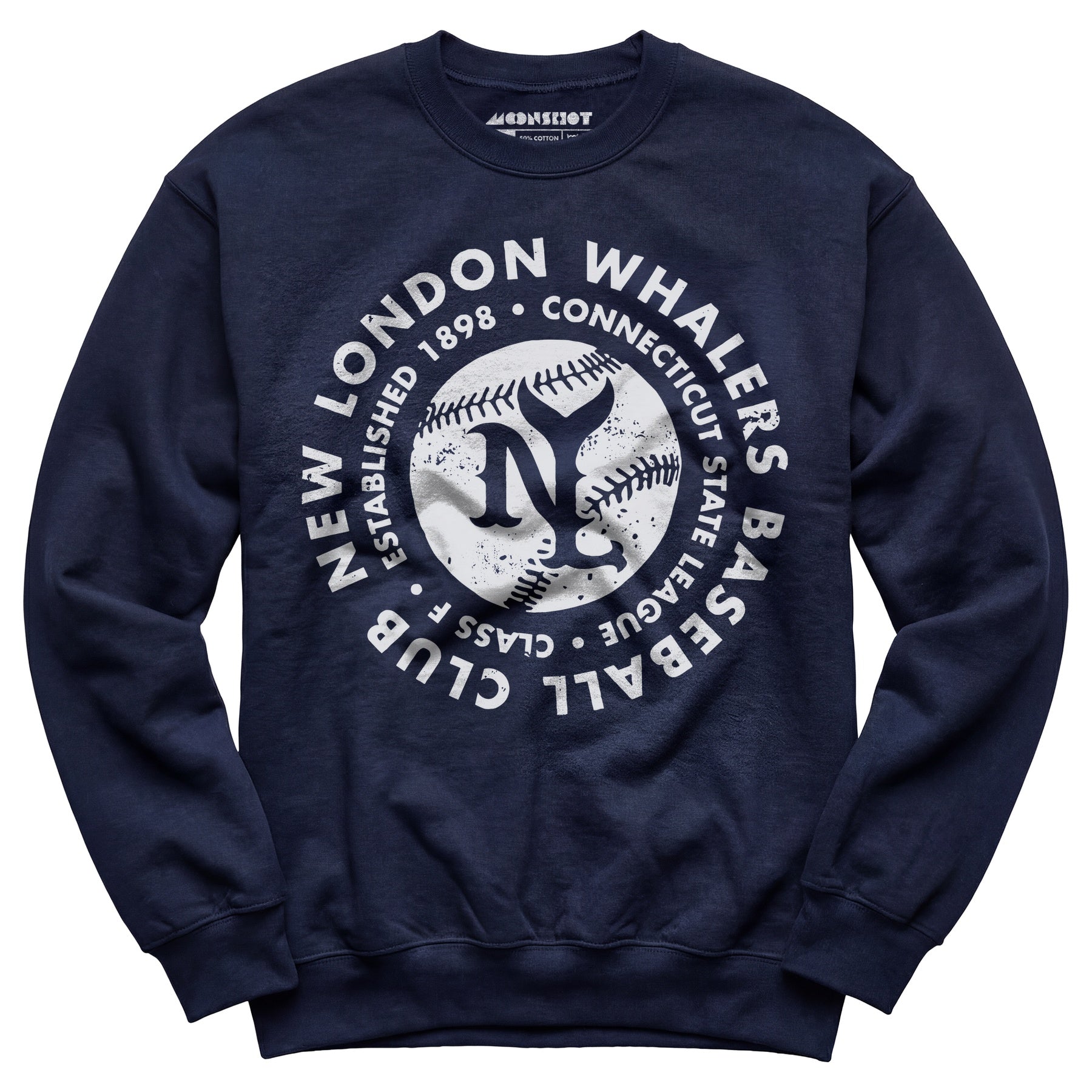 New London Whalers - Connecticut - Vintage Defunct Baseball Teams - Unisex Sweatshirt