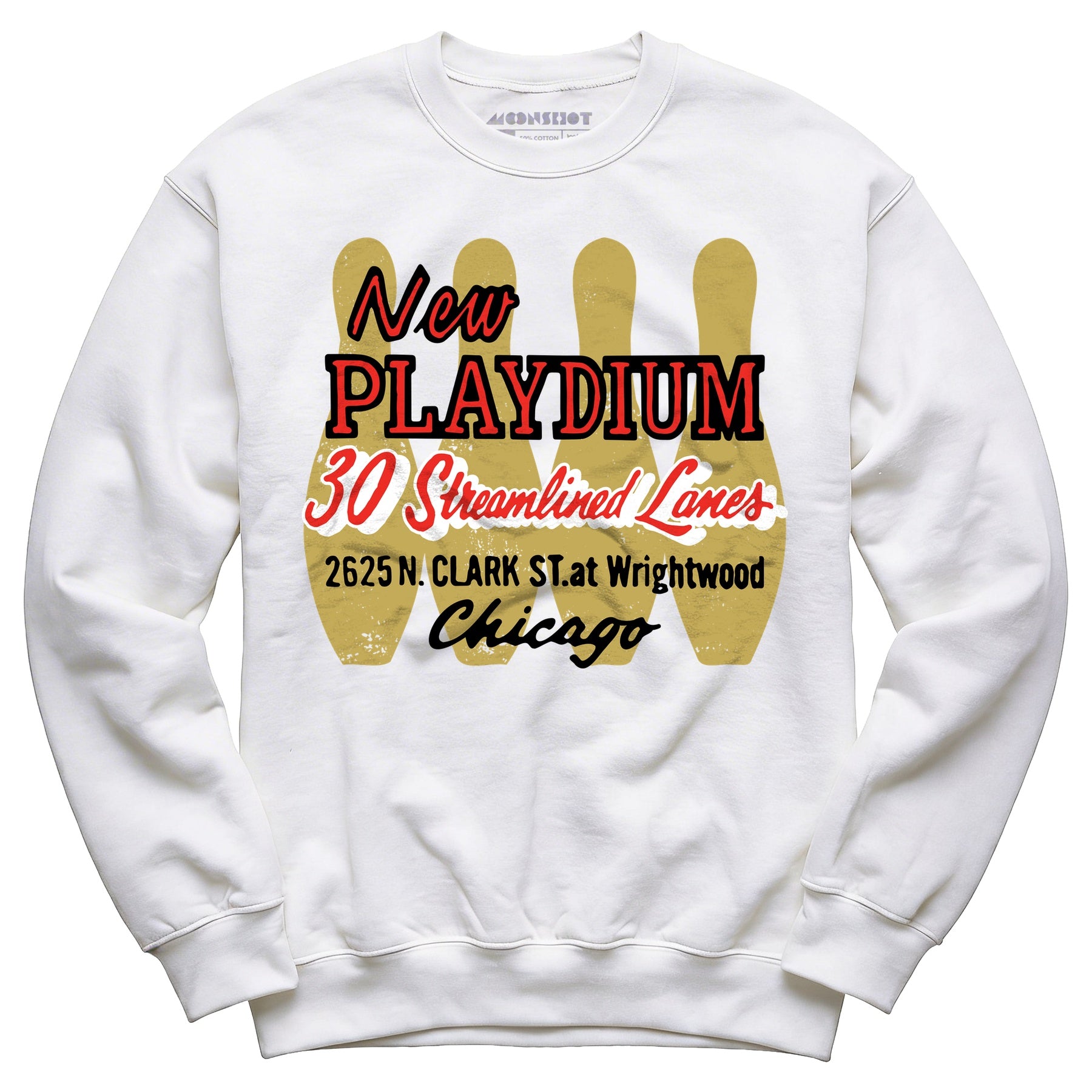 New Playdium - Chicago, IL - Vintage Bowling Alley - Unisex Sweatshirt