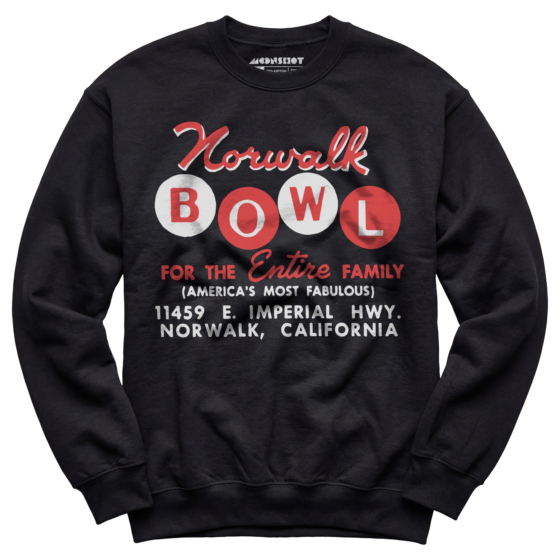 Norwalk Bowl - Norwalk, CA - Vintage Bowling Alley - Unisex Sweatshirt