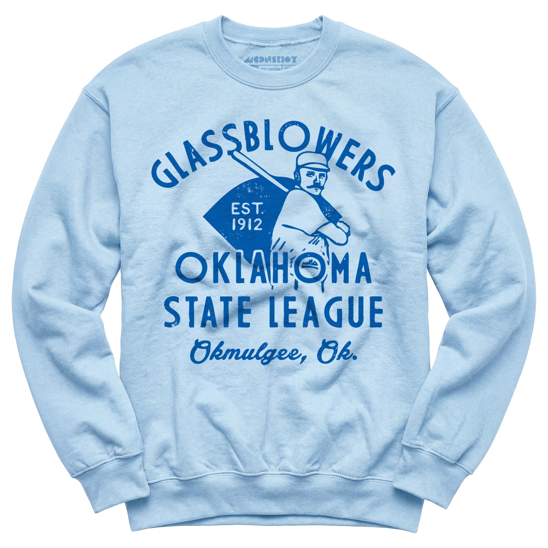 Okmulgee Glassblowers - Oklahoma - Vintage Defunct Baseball Teams - Unisex Sweatshirt