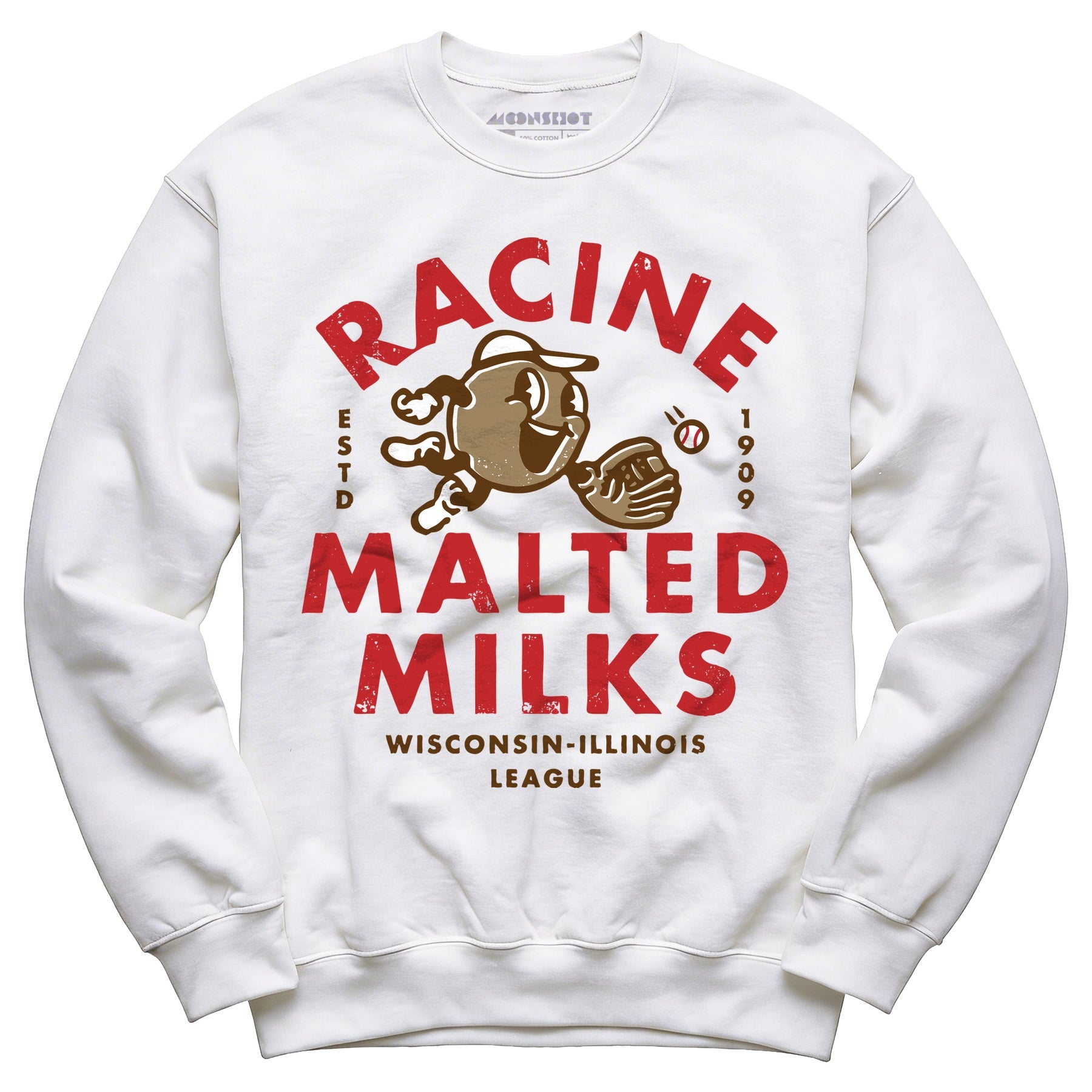 Racine Malted Milks- Wisconsin - Vintage Defunct Baseball Teams - Unisex Sweatshirt
