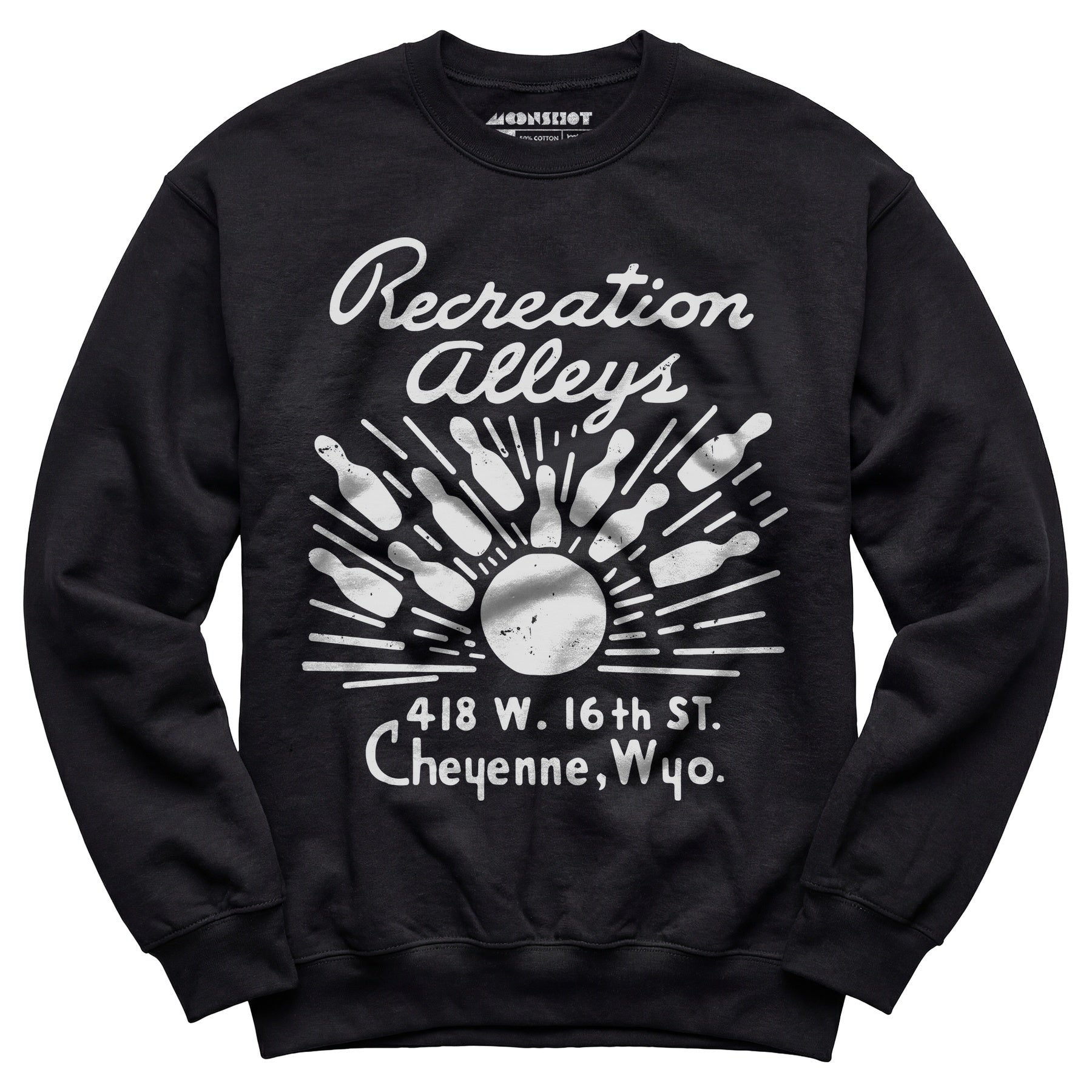 Recreation Alleys - Cheyenne, WY - Vintage Bowling Alley - Unisex Sweatshirt