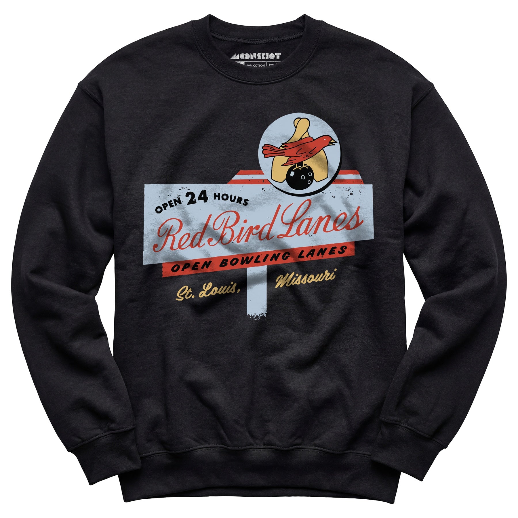 Red Bird Lanes v2 - St. Louis, MO - Vintage Bowling Alley - Unisex Sweatshirt