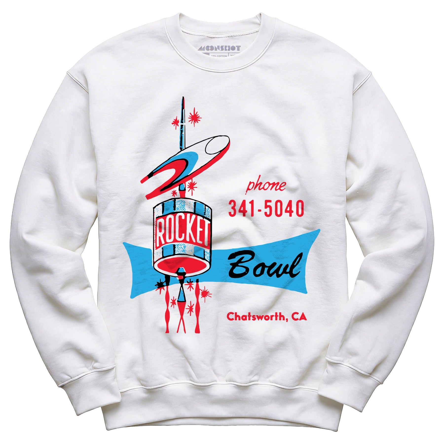 Rocket Bowl - Chatsworth, CA - Vintage Bowling Alley - Unisex Sweatshirt