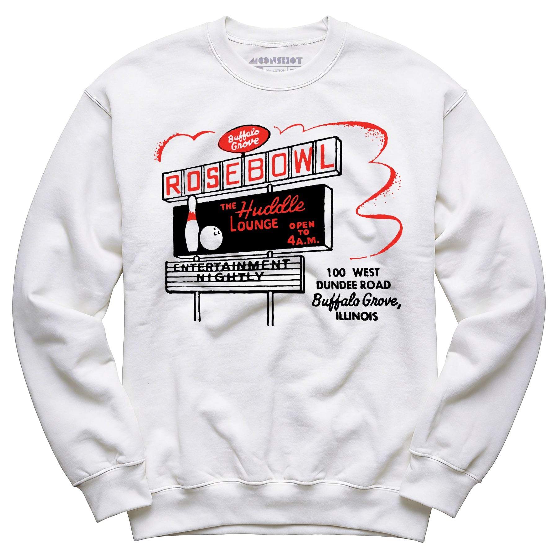 Rose Bowl - Buffalo Grove, IL - Vintage Bowling Alley - Unisex Sweatshirt